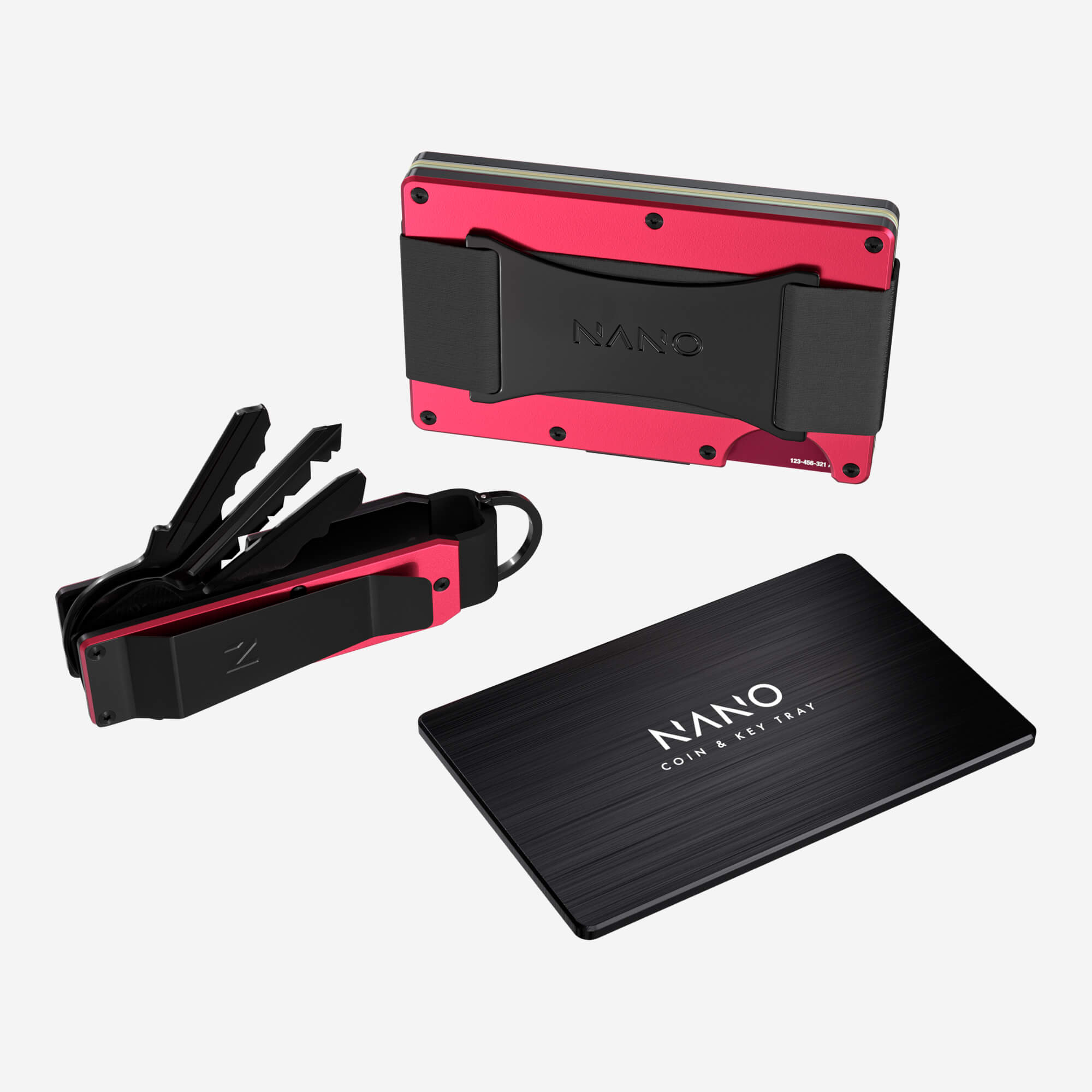Personalised Cash Strap Wallet (Volcano Red) Ultimate Bundle