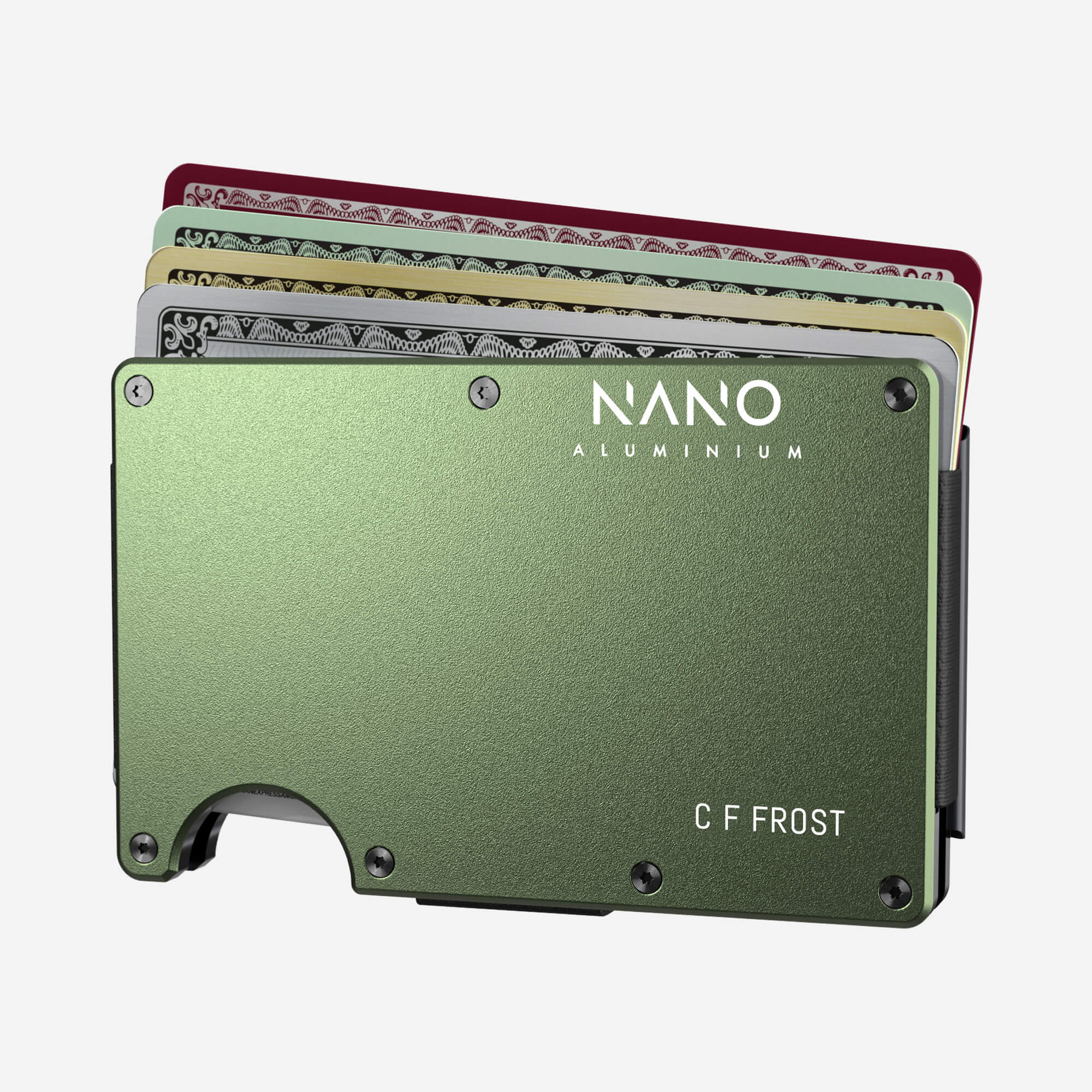 Personalised Money Clip Wallet (Heritage Green)