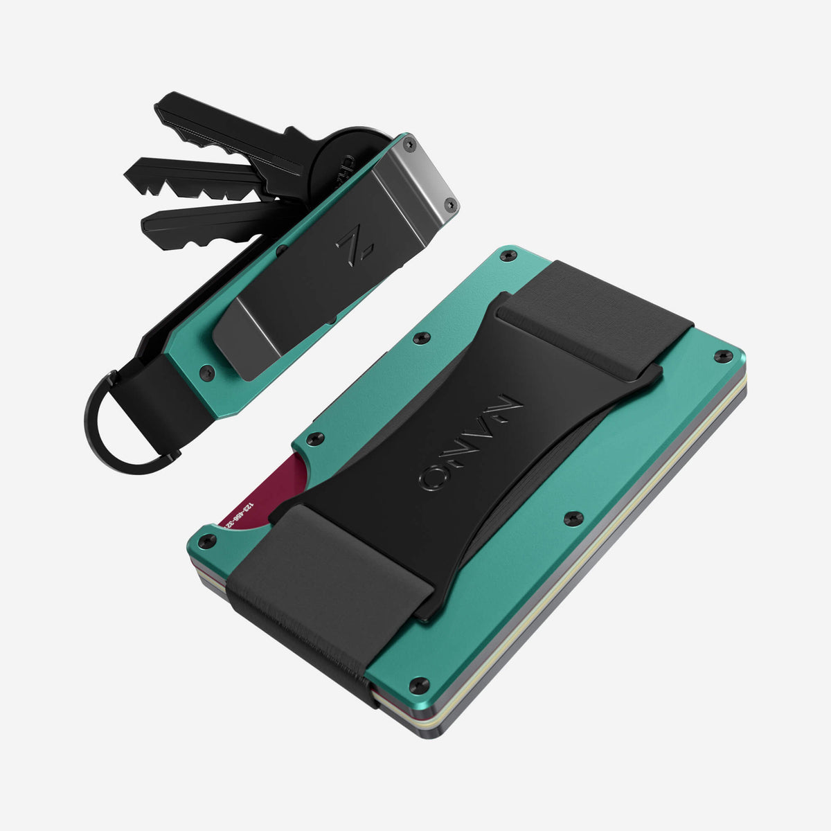 Metal Racing Wallet NANO™ Aluminium Cash Strap Wallet (Racing Green) Everyday Bundle