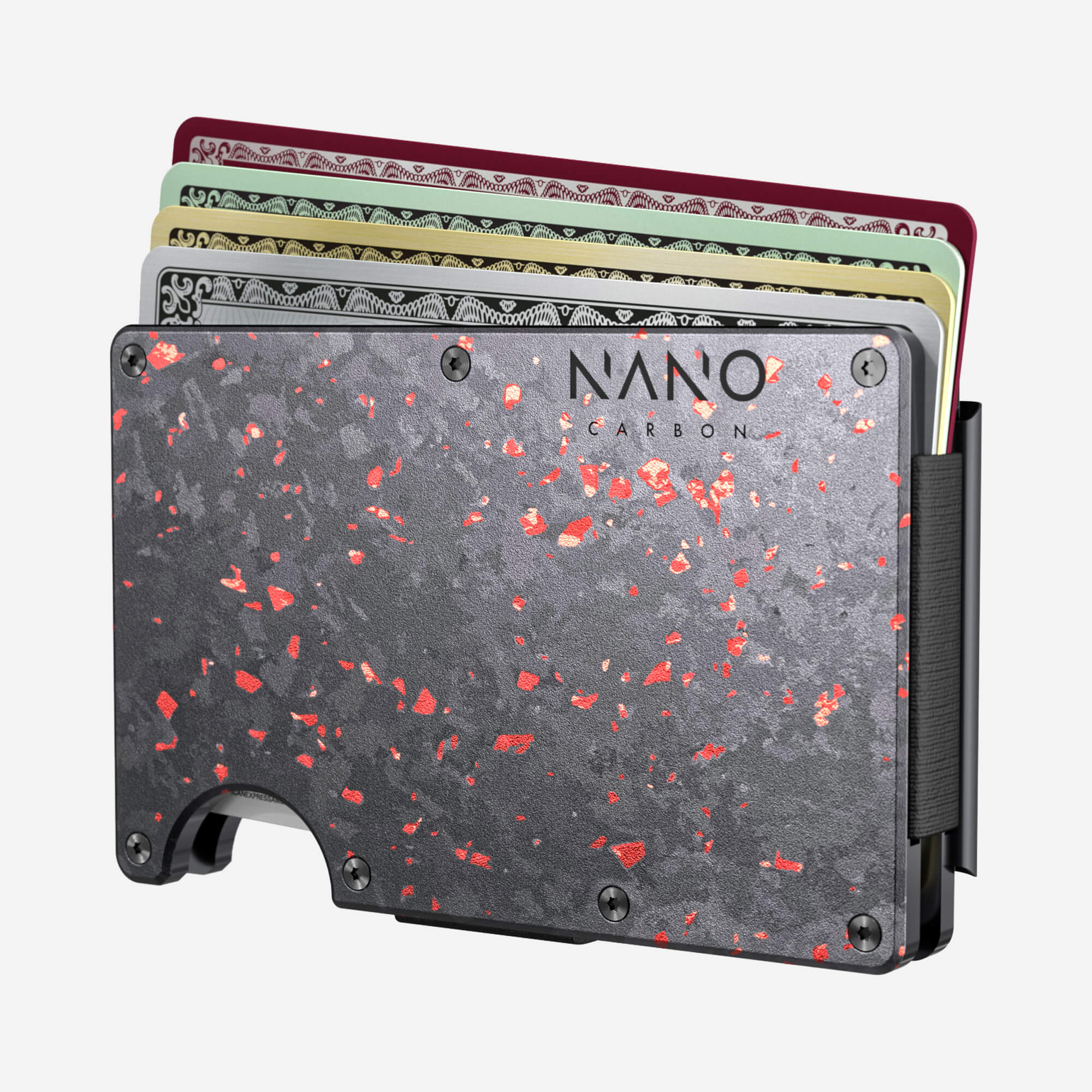 AirTag Money Clip Wallet (Nero/Rosso)