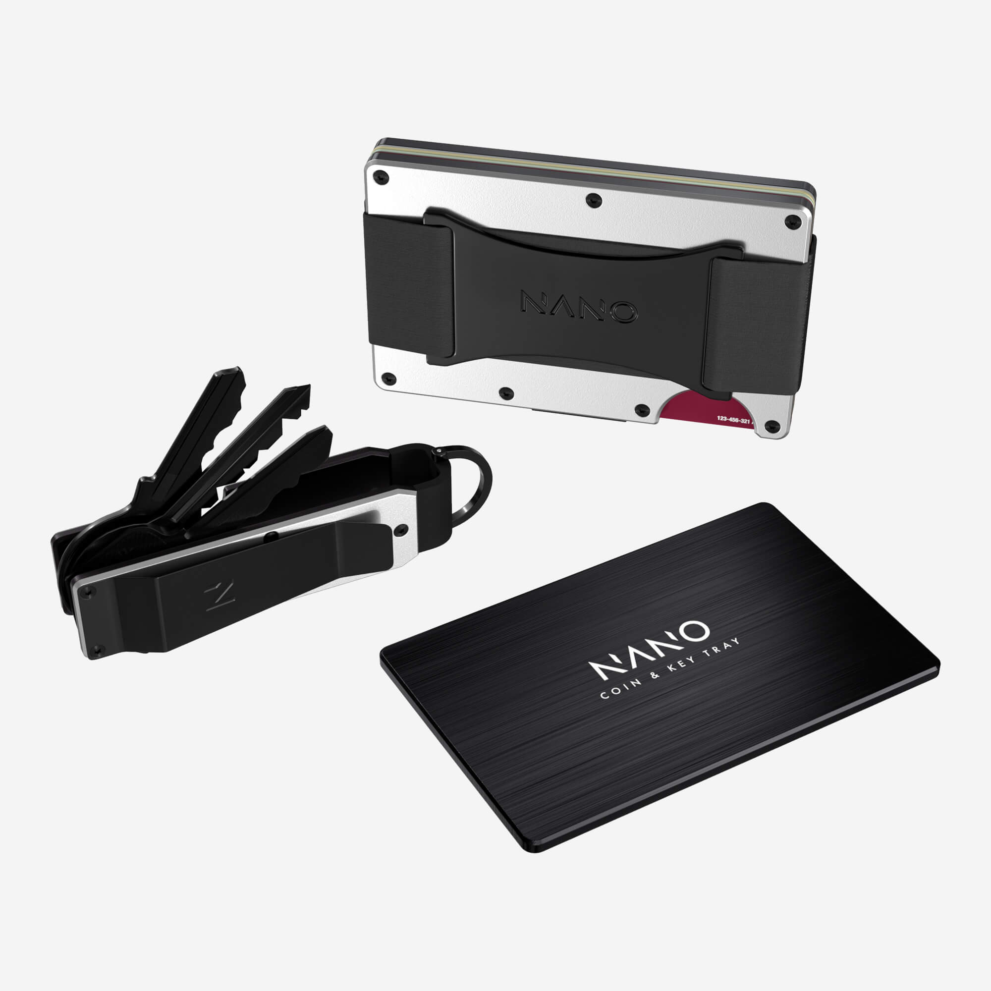 Personalised Cash Strap Wallet (Ghost Silver) Ultimate Bundle