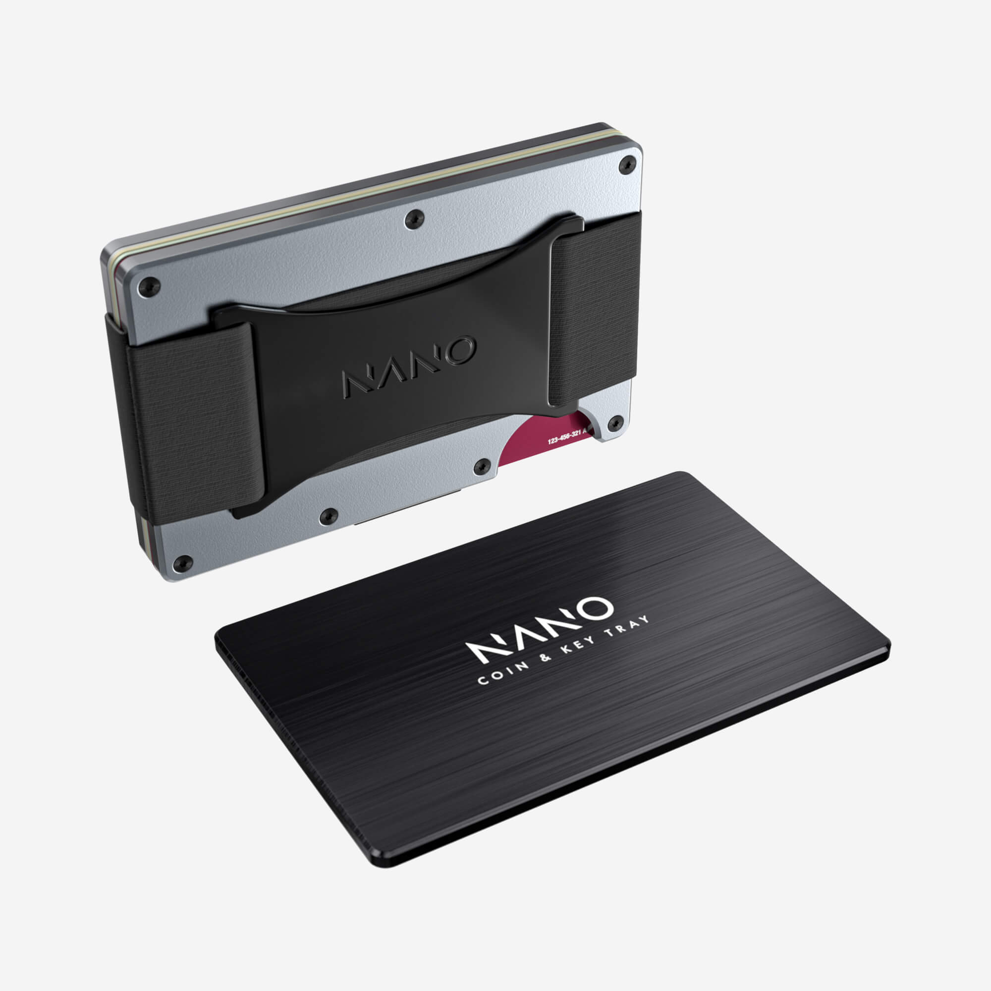 Personalised Cash Strap Wallet (Spyder Grey) Essential Bundle