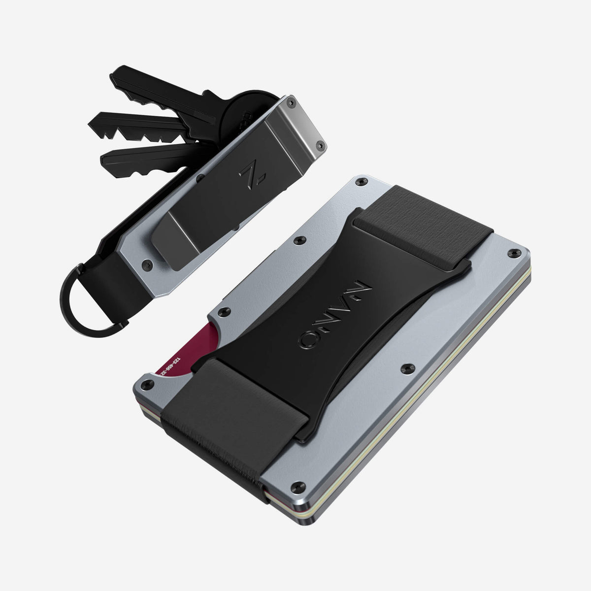 NANO™ Aluminium Cash Strap Wallet (Spyder Grey) Everyday Bundle