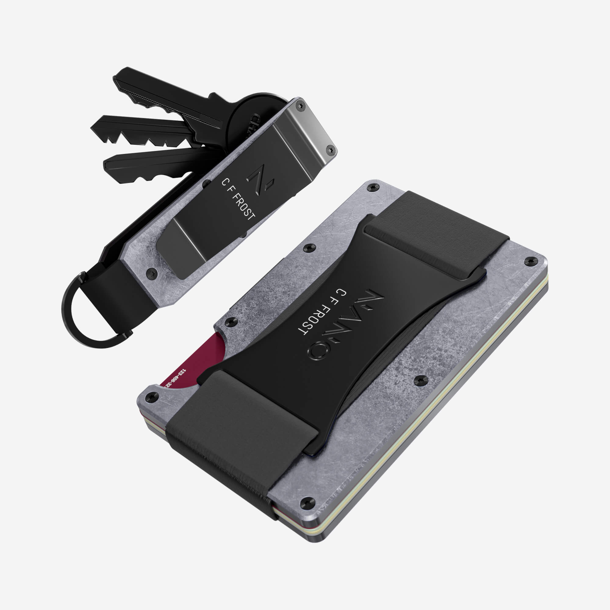 Personalised Cash Strap Wallet (Dark Storm) Everyday Bundle