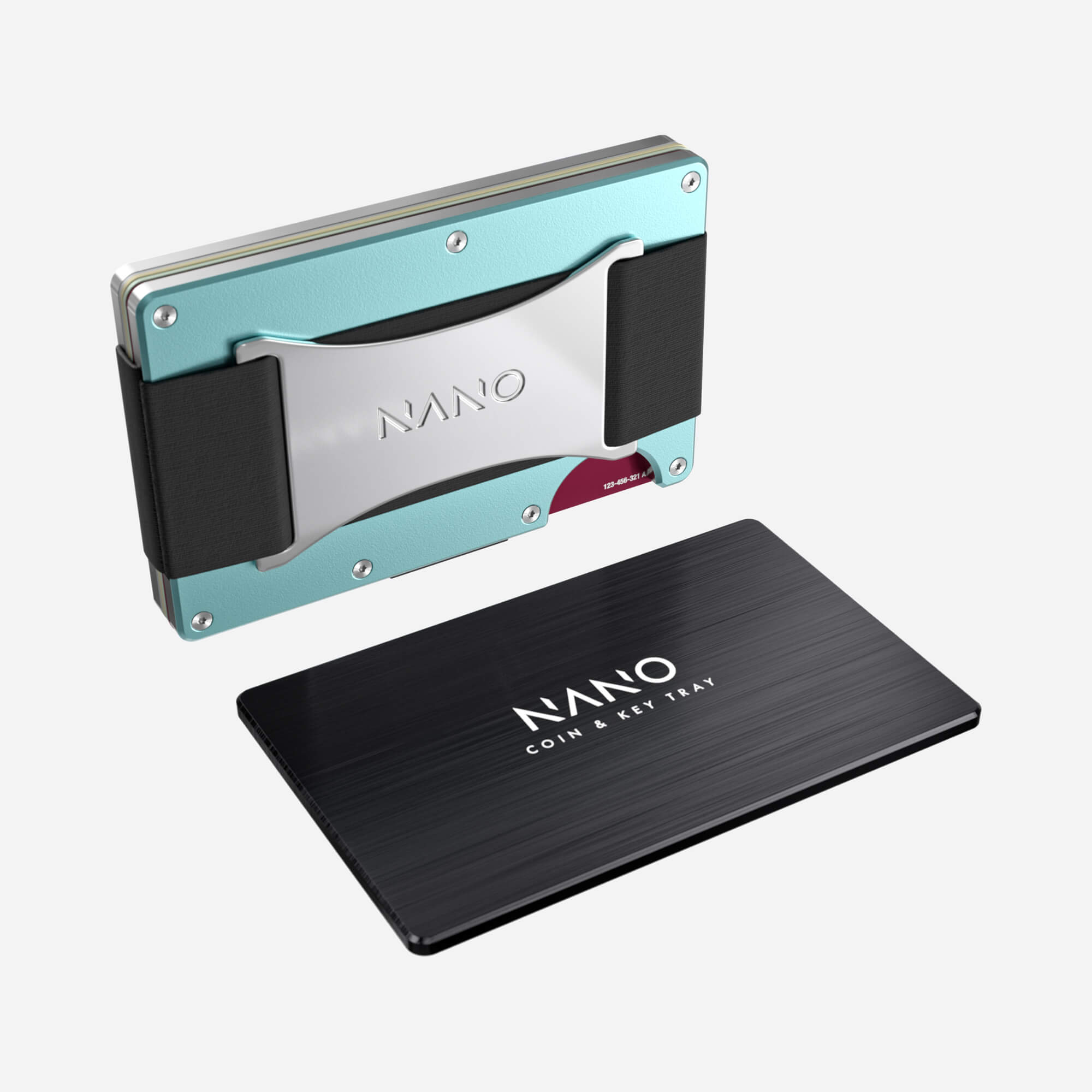 Personalised Cash Strap Wallet (Ocean Mist) Essential Bundle