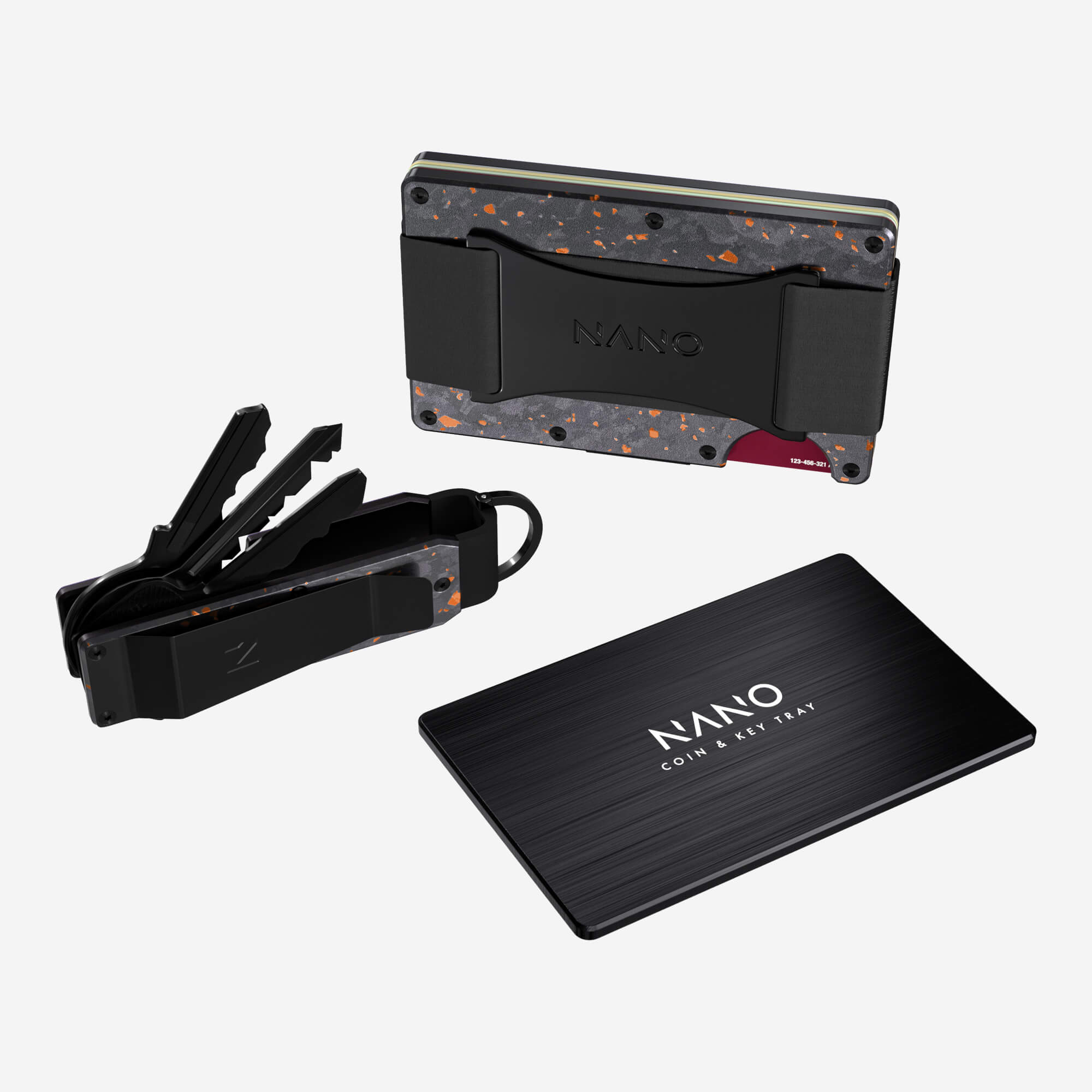 Cash Strap Wallet (Nero/Arancione) Ultimate Bundle