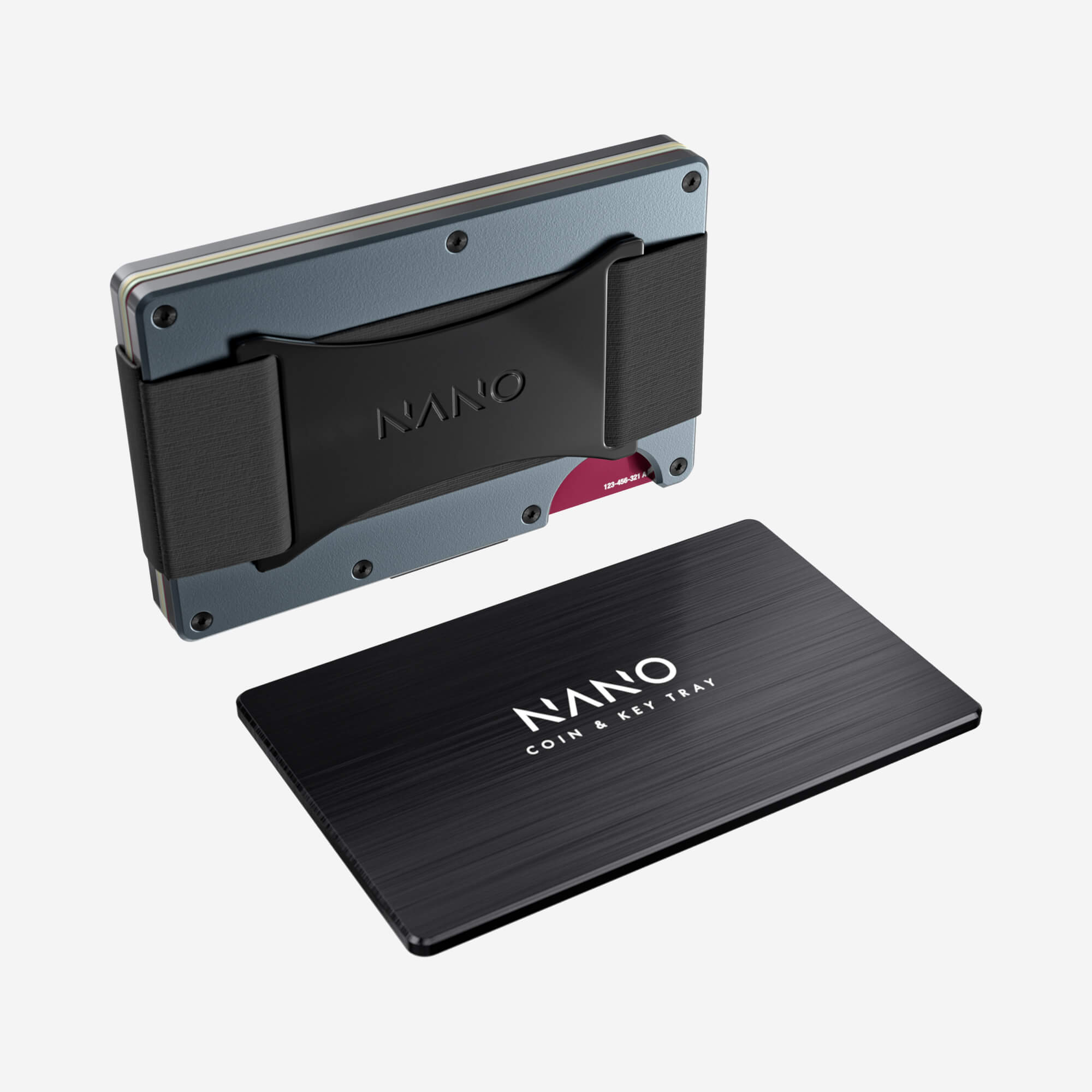 Personalised Cash Strap Wallet (Forza Grey) Essential Bundle