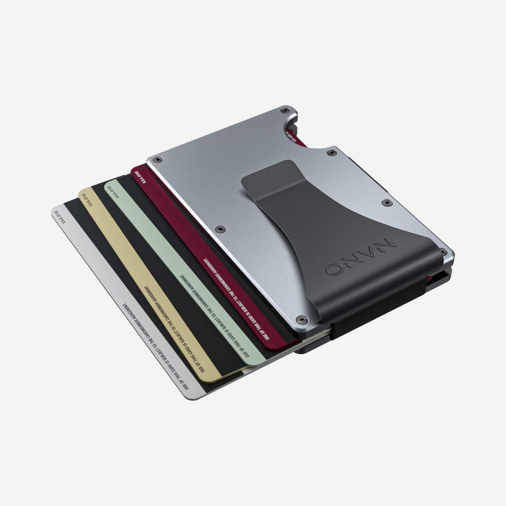 Personalised Money Clip Wallet (Spyder Grey)