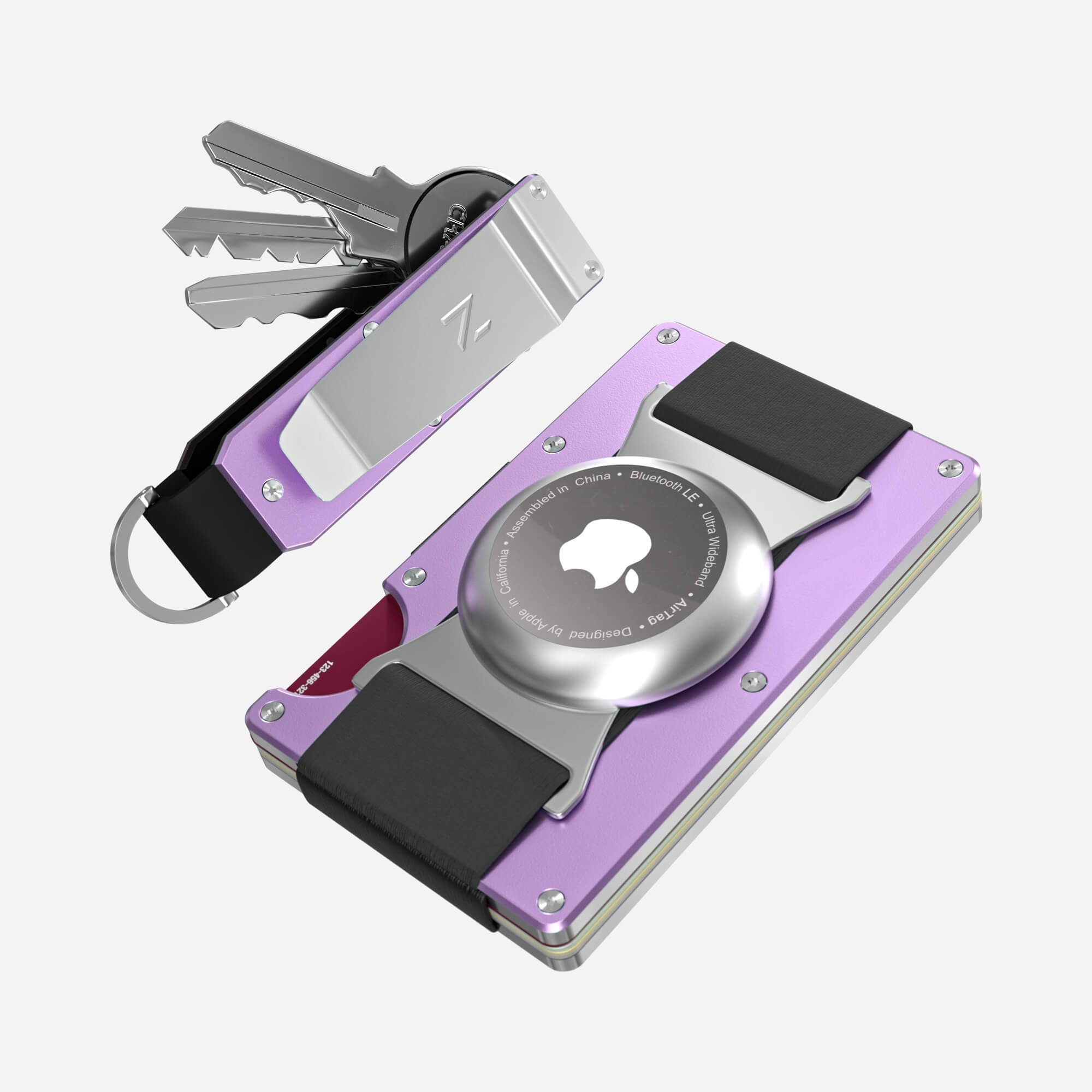 AirTag Cash Strap Wallet (Twilight Lilac) Everyday Bundle