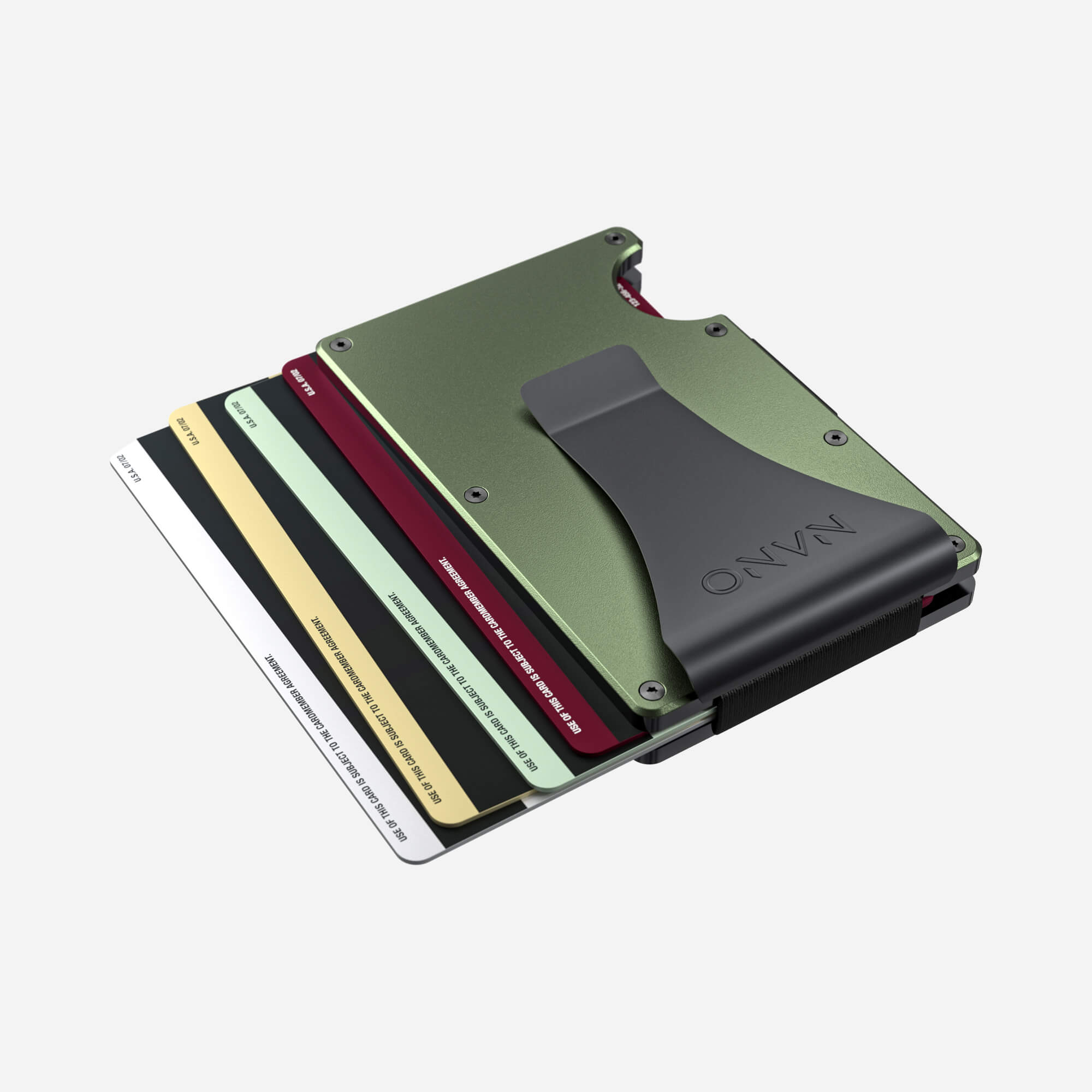 Personalised Money Clip Wallet (Heritage Green)