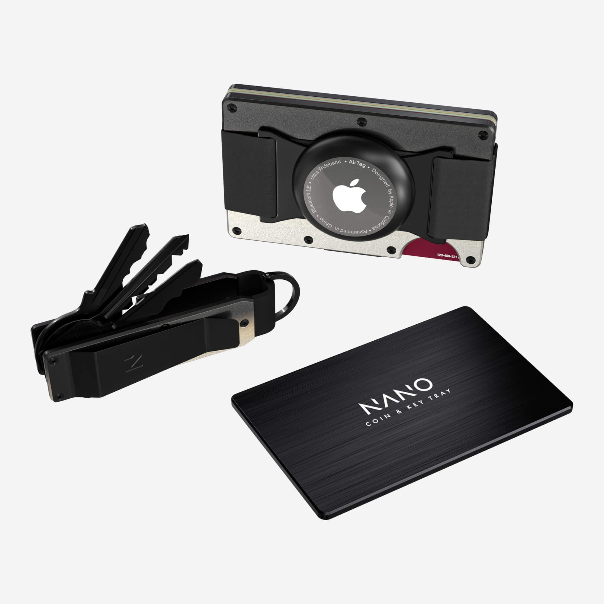 AirTag Cash Strap Wallet (Onyx Eclipse) Ultimate Bundle
