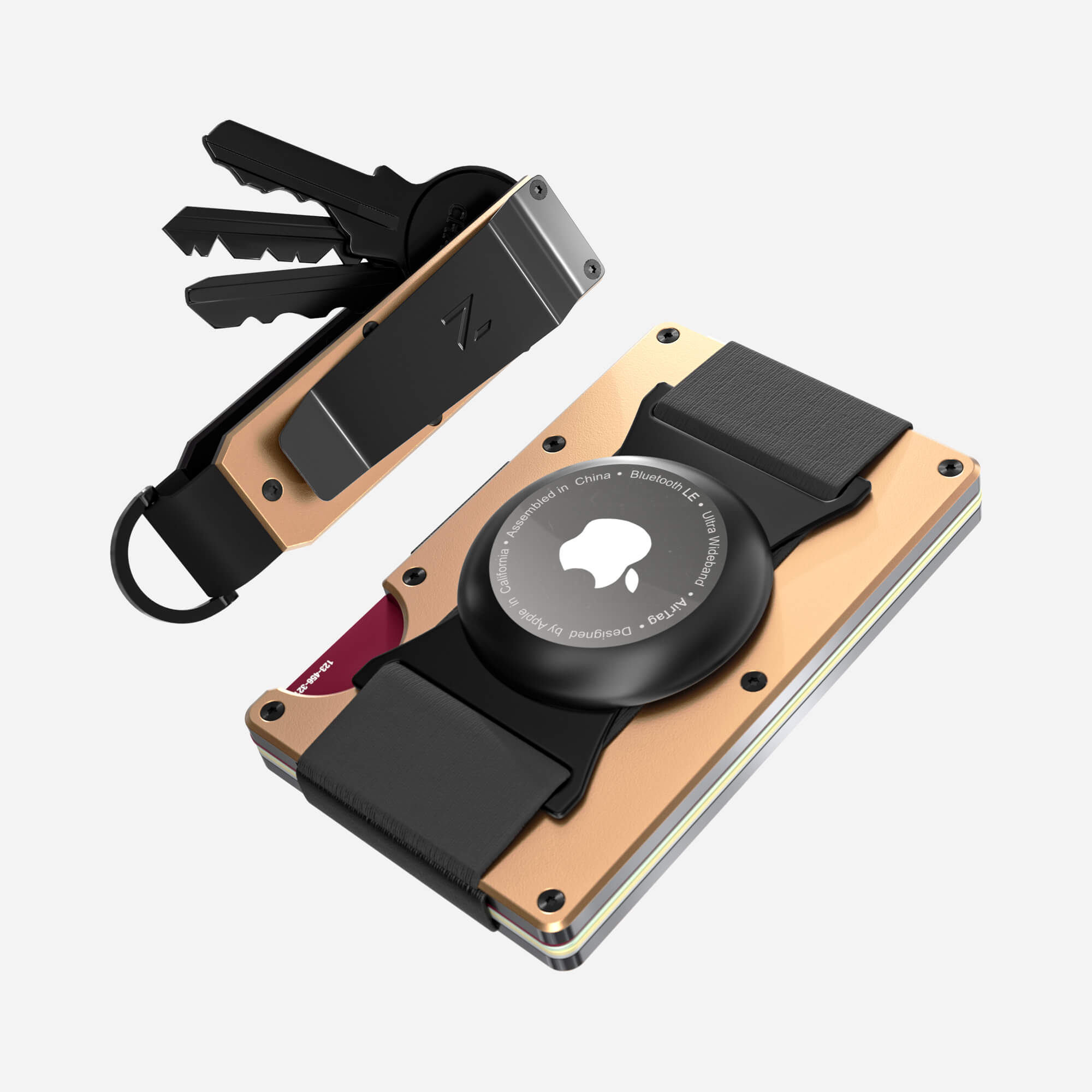 AirTag Cash Strap Wallet (Spectre Gold) Everyday Bundle