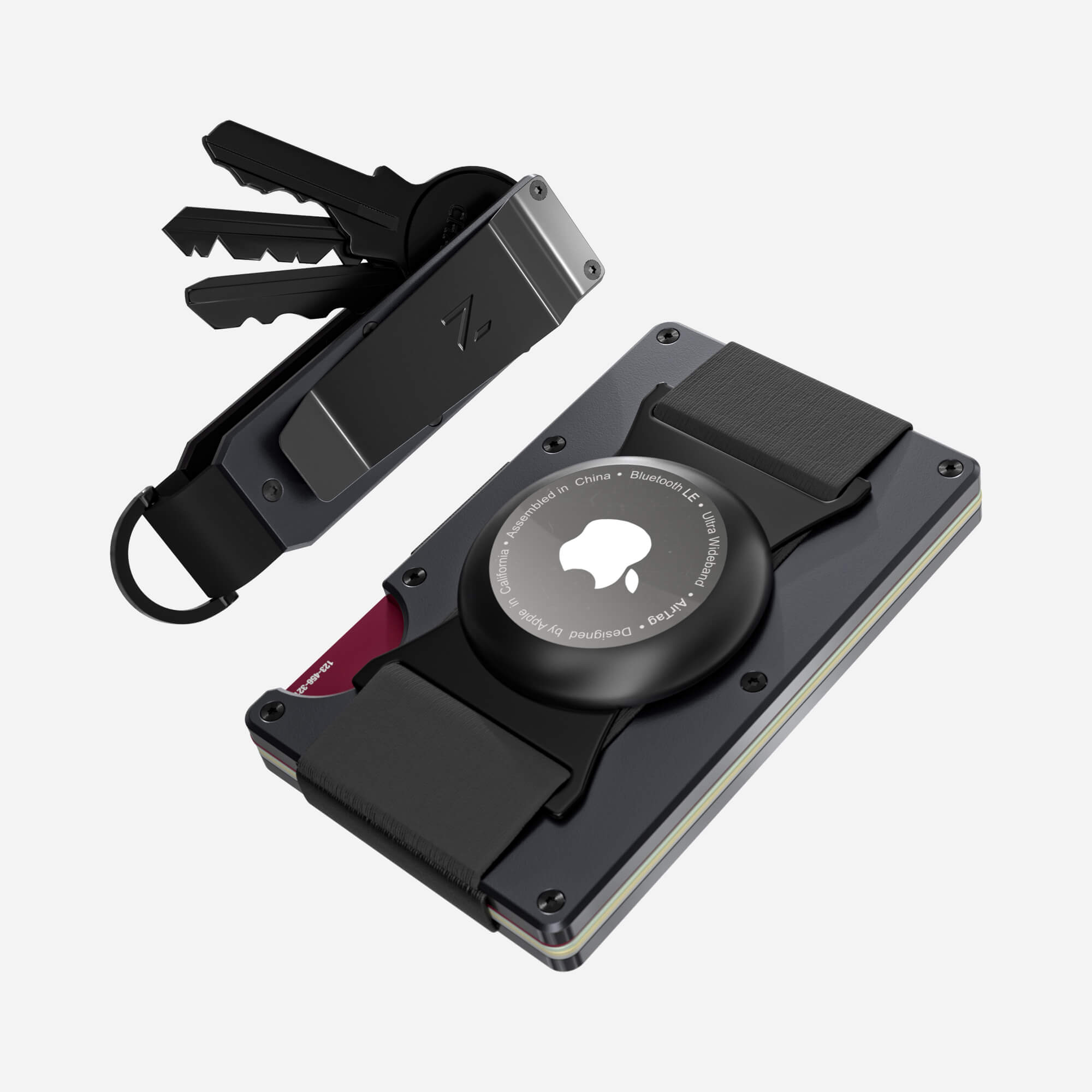 AirTag Cash Strap Wallet (Titan Gunmetal) Everyday Bundle