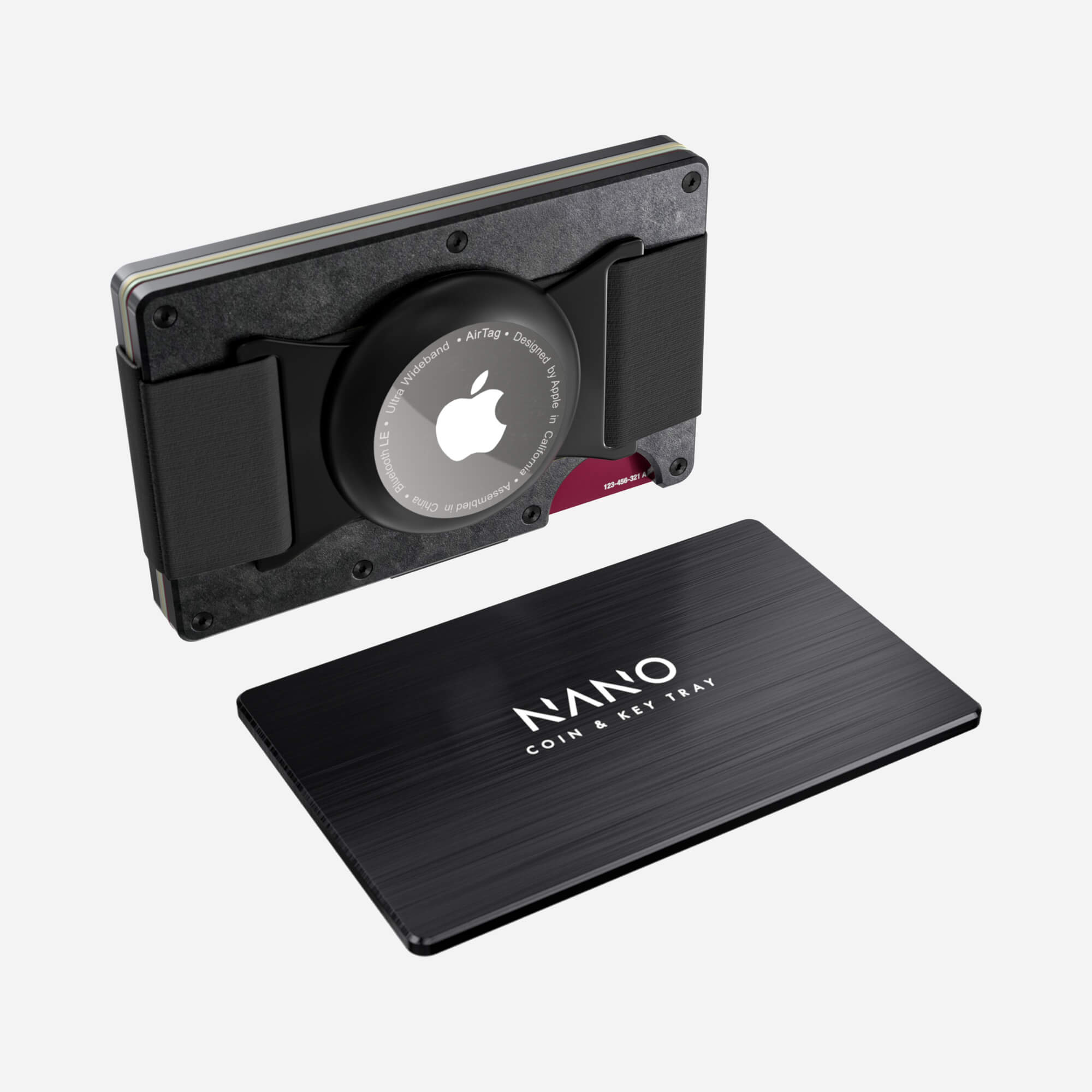 AirTag Cash Strap Wallet (Nero) Essential Bundle