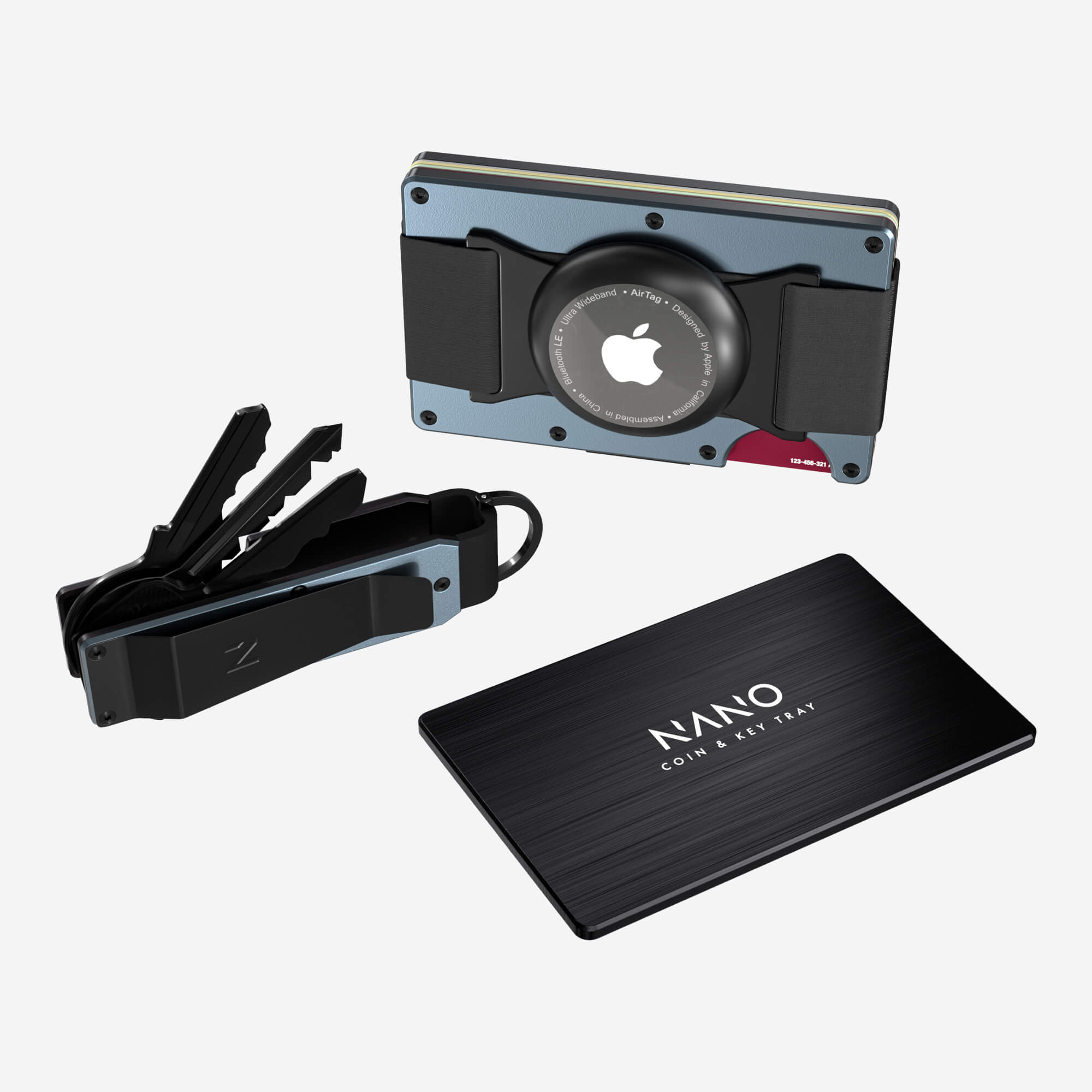 AirTag Cash Strap Wallet (Forza Grey) Ultimate Bundle