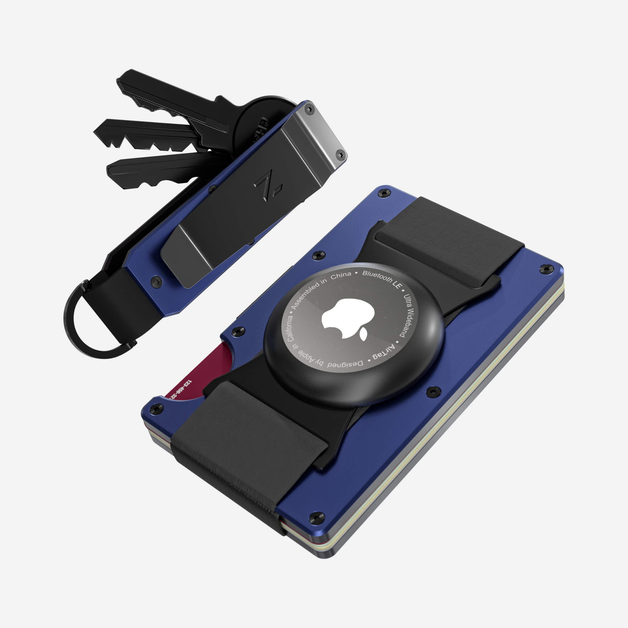 AirTag Cash Strap Wallet (Skyfall Navy) Everyday Bundle