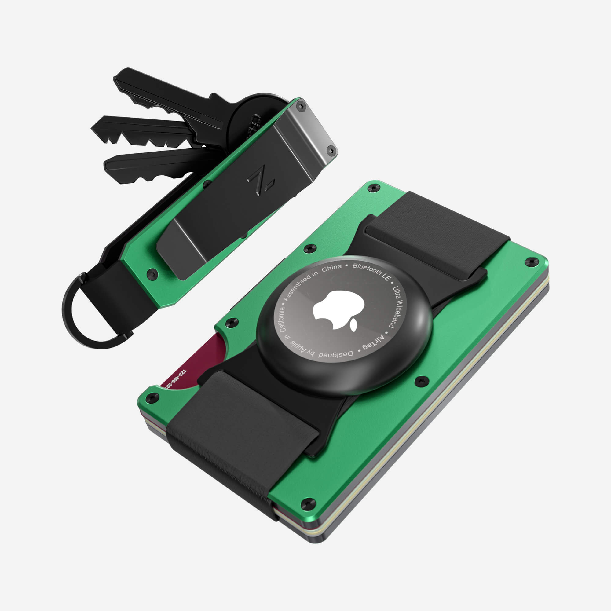 AirTag Cash Strap Wallet (Viper Green) Everyday Bundle