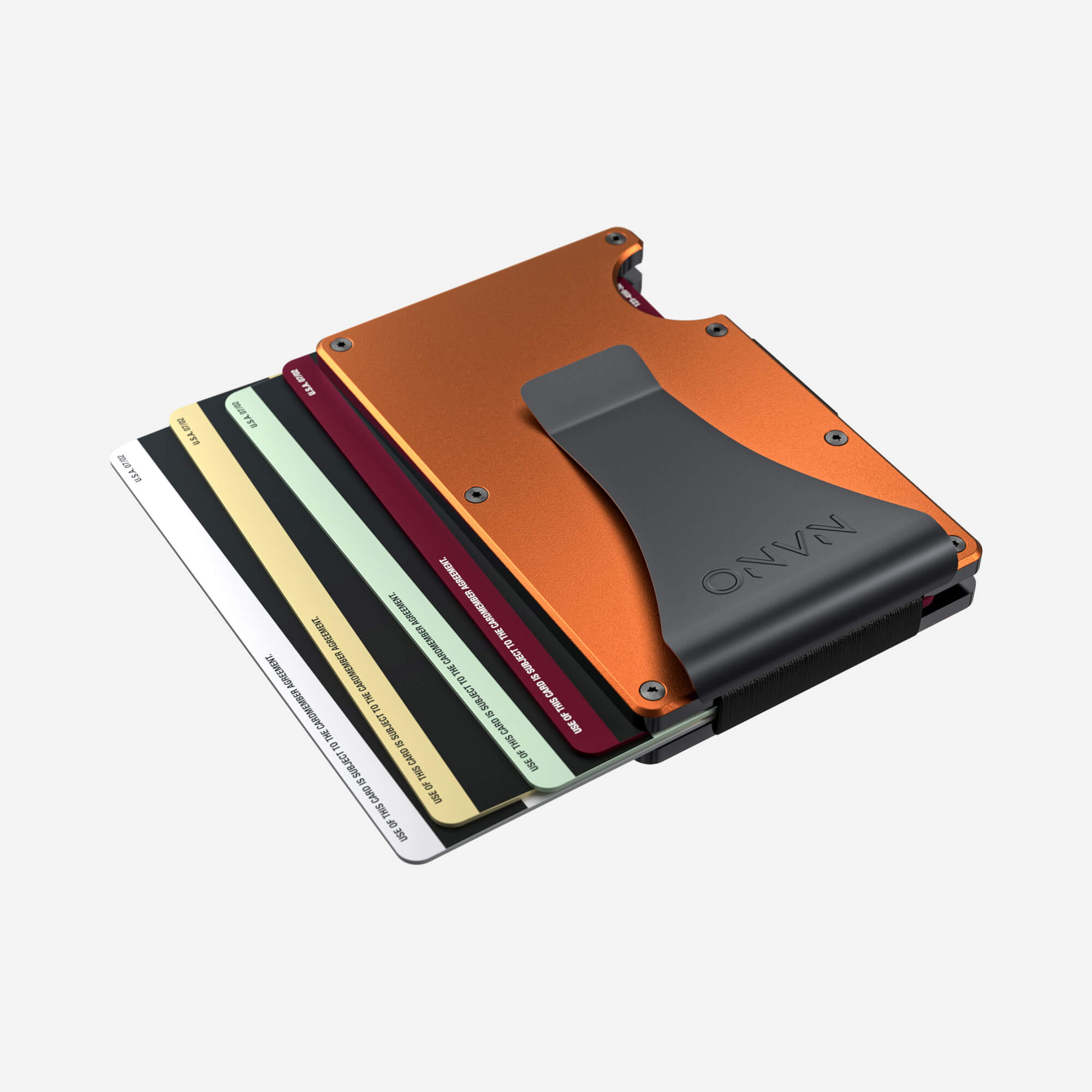 Personalised Money Clip Wallet (Ventura Orange)