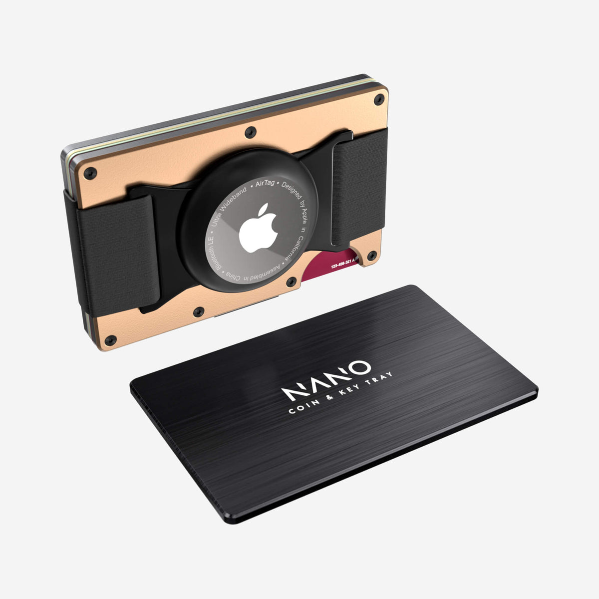 AirTag Cash Strap Wallet (Spectre Gold) Essential Bundle