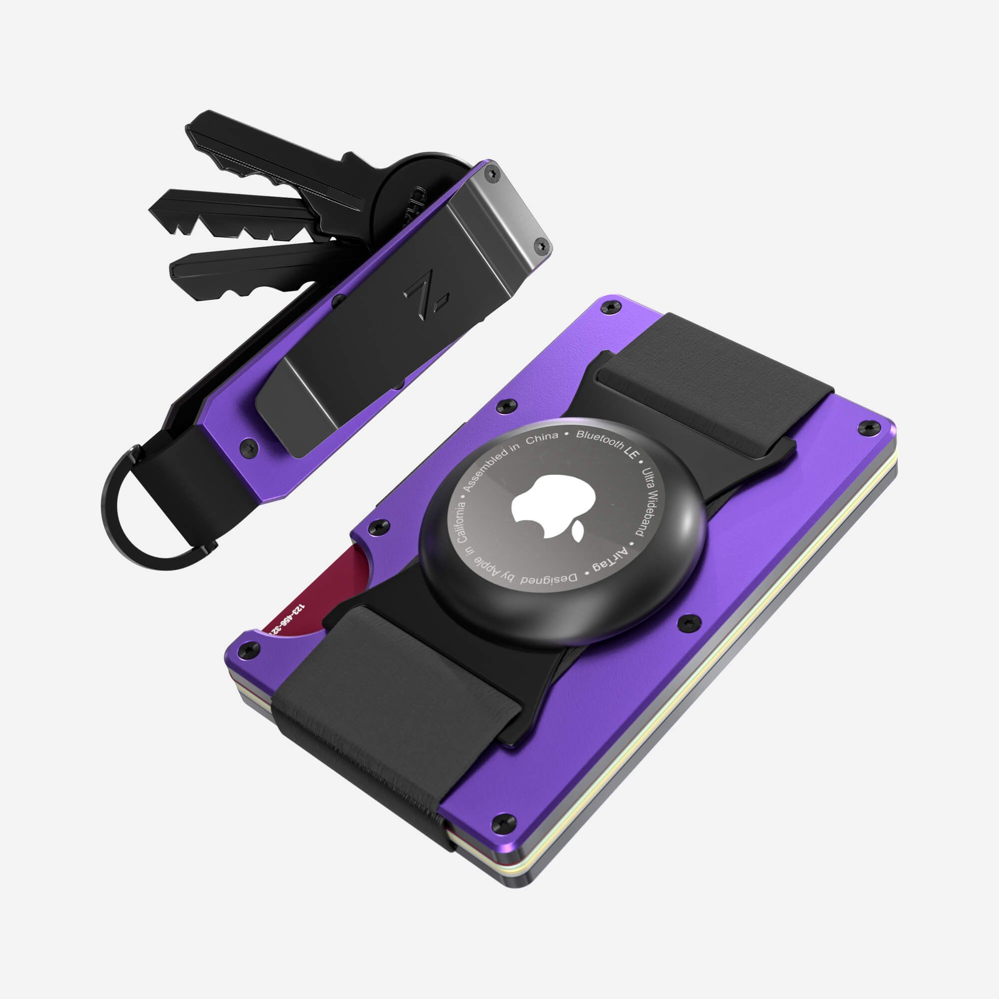 AirTag Cash Strap Wallet (Nebula Purple) Everyday Bundle