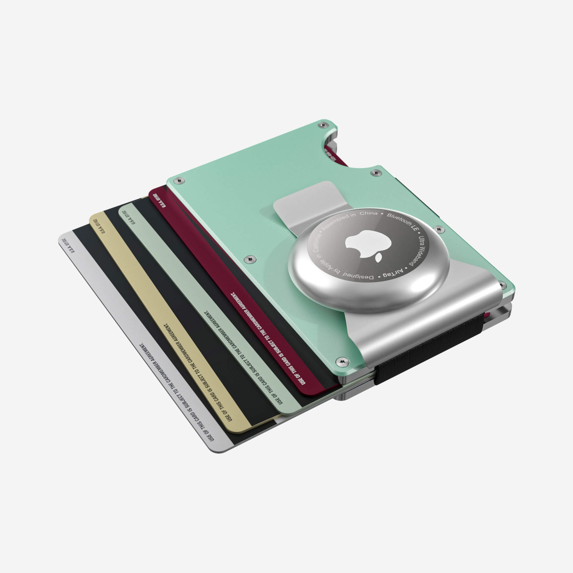 AirTag Money Clip Wallet (Orchard Mint)