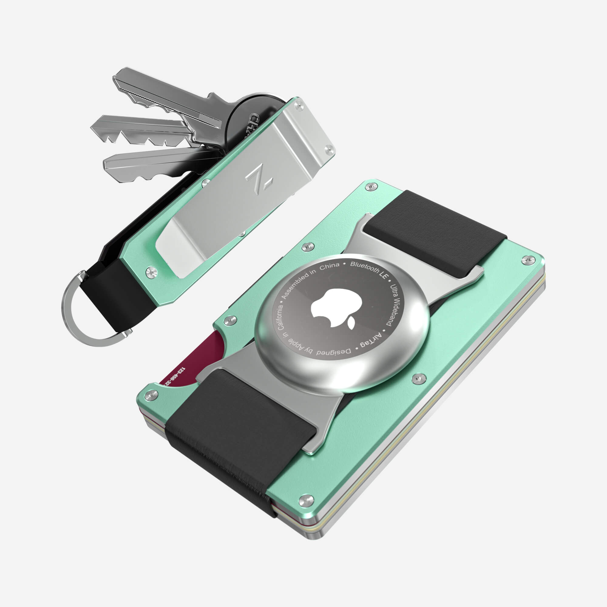 AirTag Cash Strap Wallet (Orchard Mint) Everyday Bundle