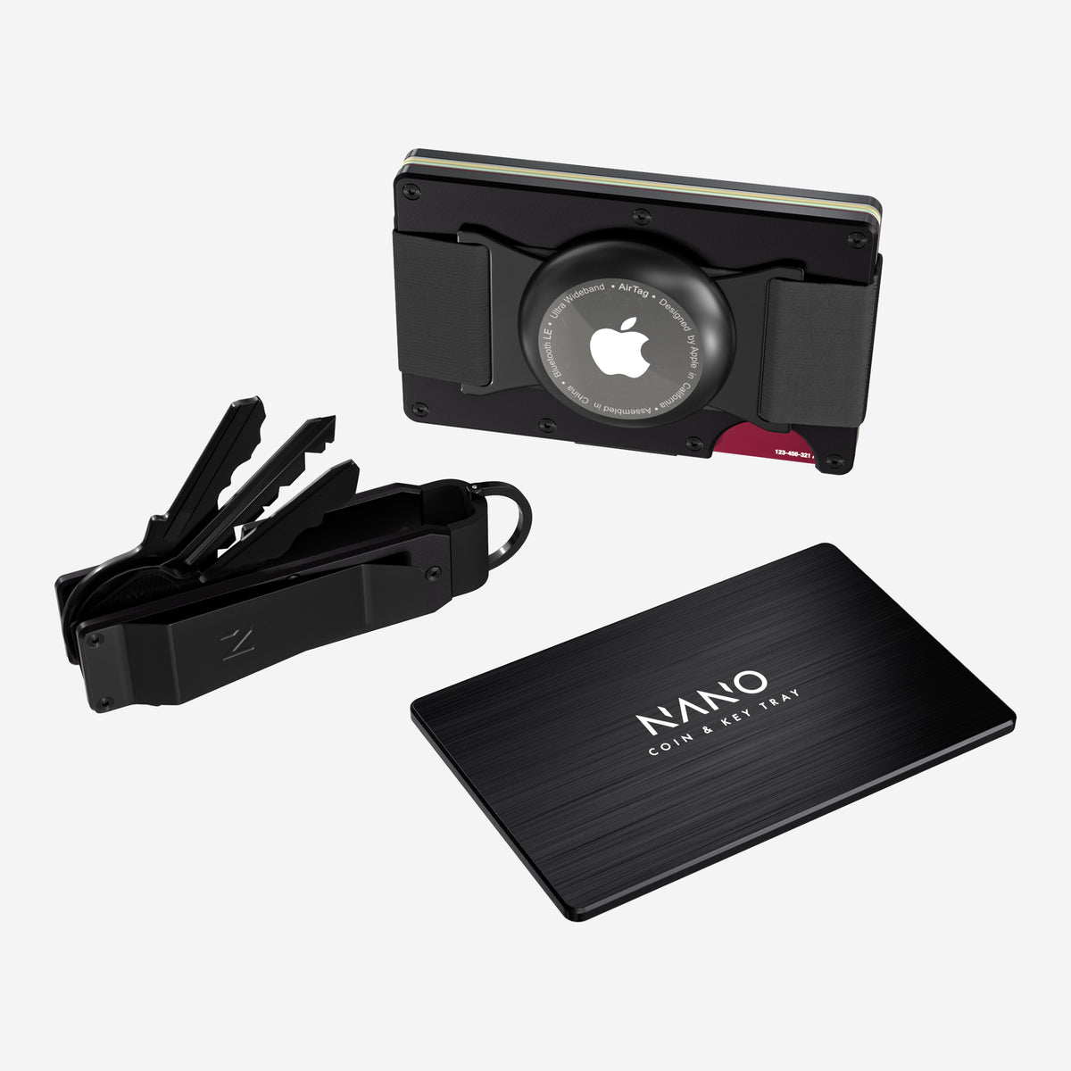 AirTag Cash Strap Wallet (Phantom Black) Ultimate Bundle