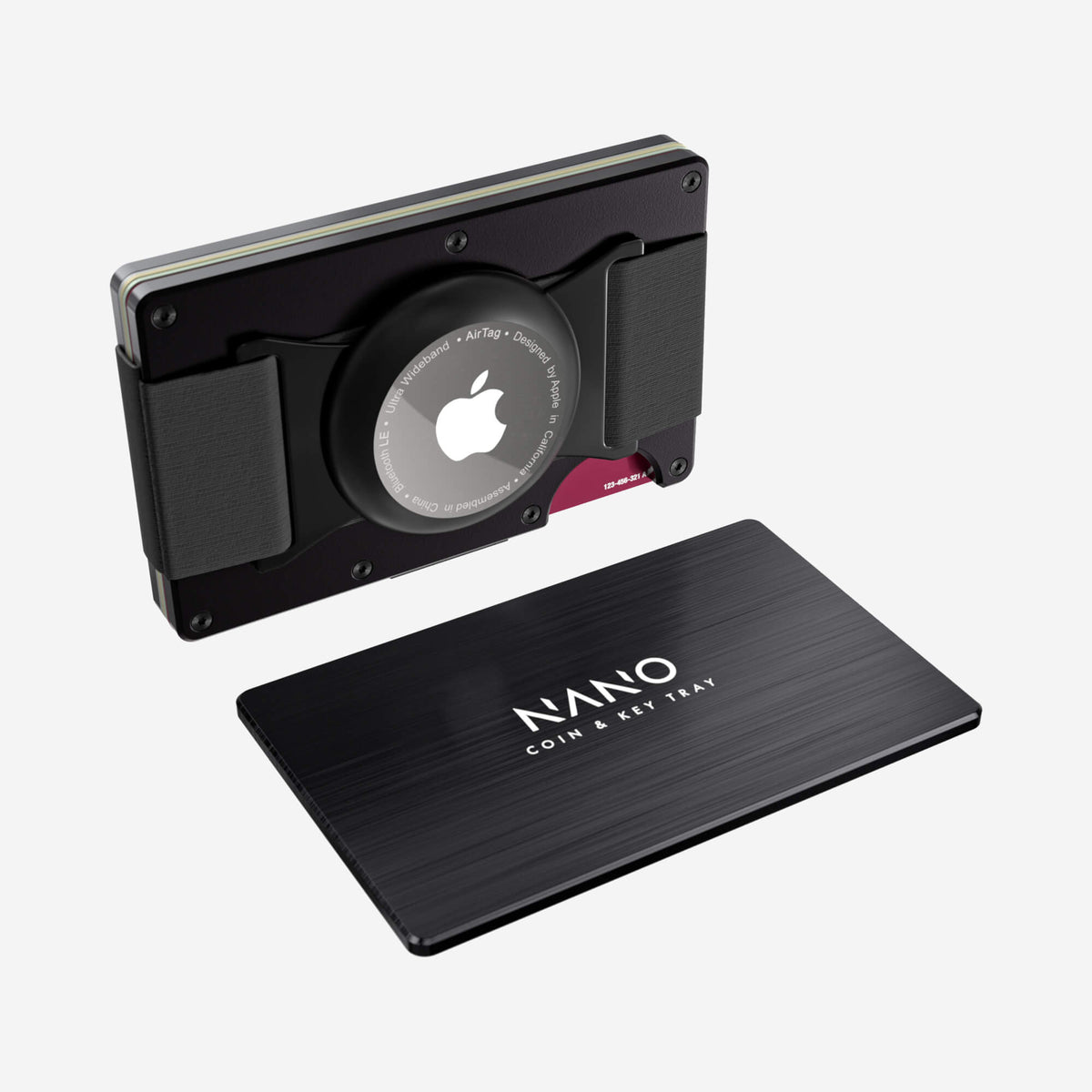 AirTag Cash Strap Wallet (Phantom Black) Essential Bundle