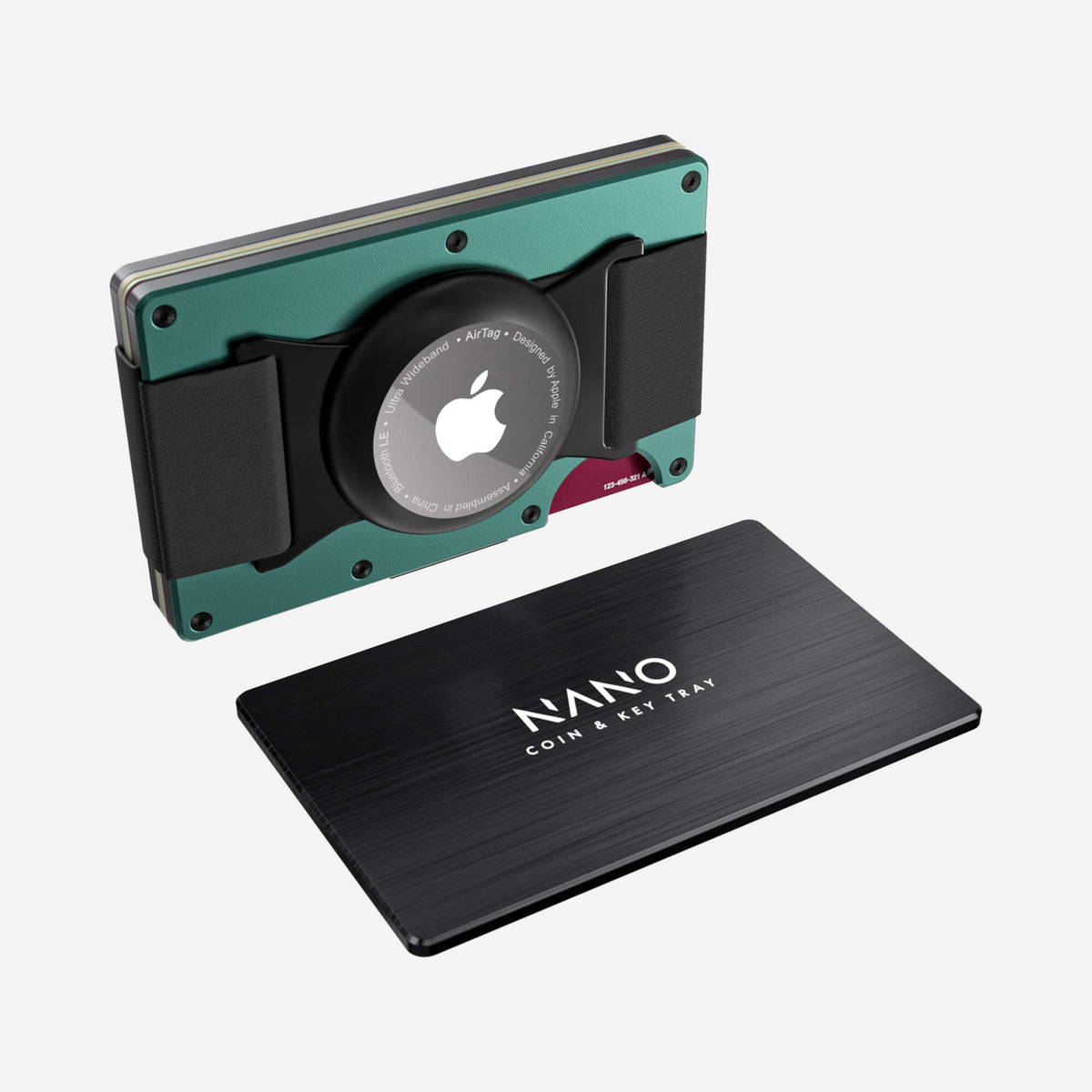 AirTag Cash Strap Wallet (Racing Green) Essential Bundle