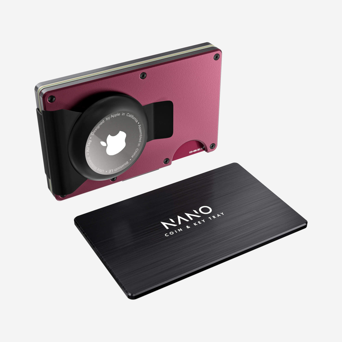 AirTag Money Clip Wallet (Portofino Red) Essential Bundle