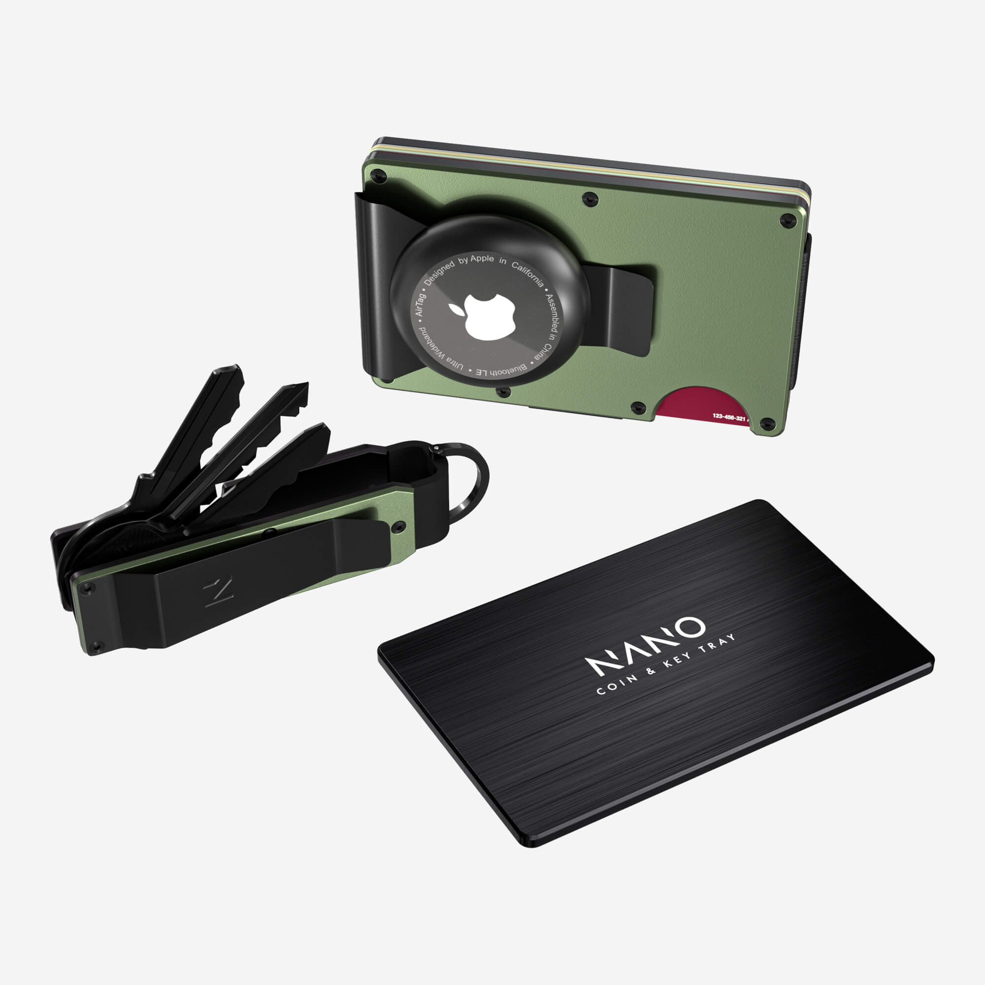 AirTag Money Clip Wallet (Heritage Green) Ultimate Bundle