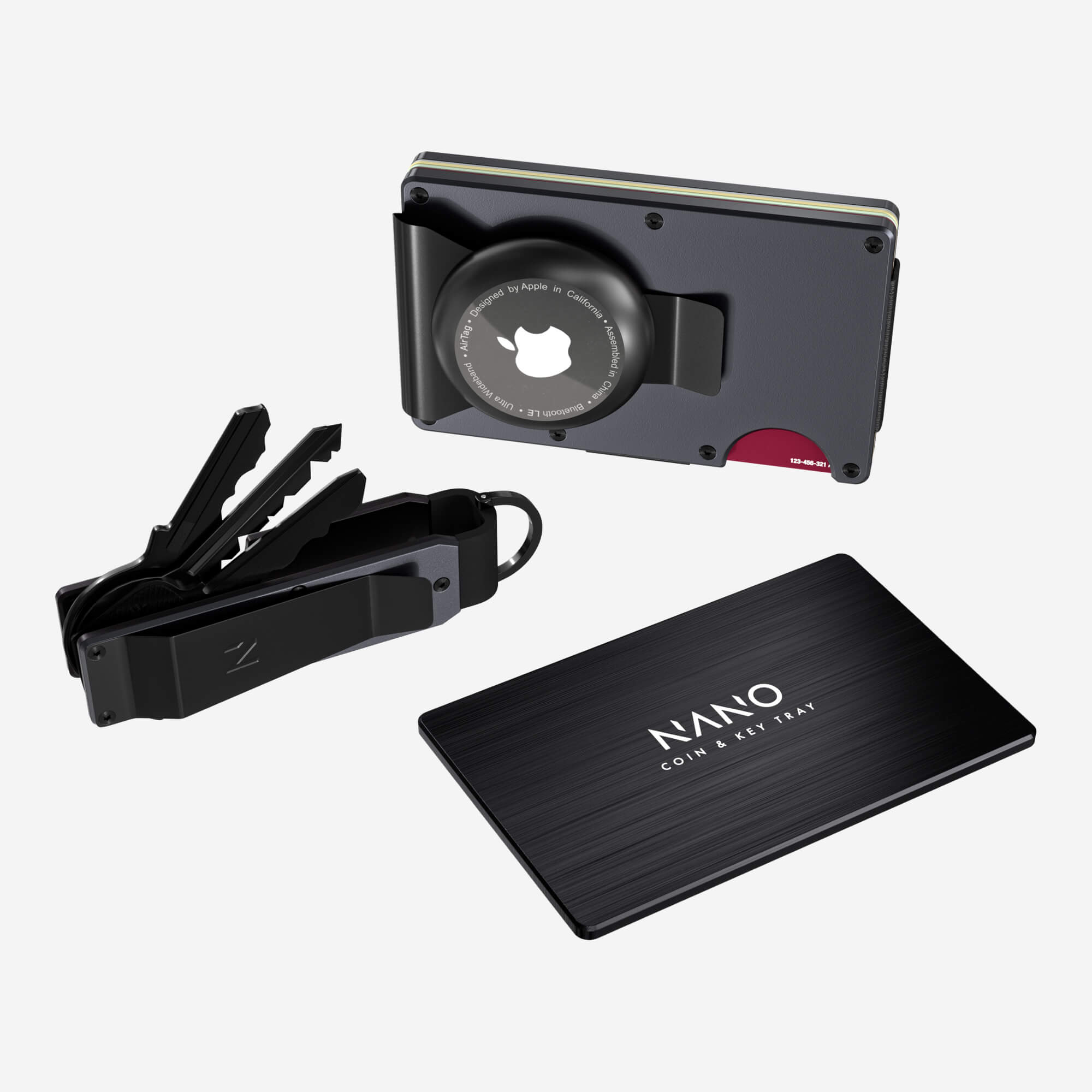 AirTag Money Clip Wallet (Titan Gunmetal) Ultimate Bundle