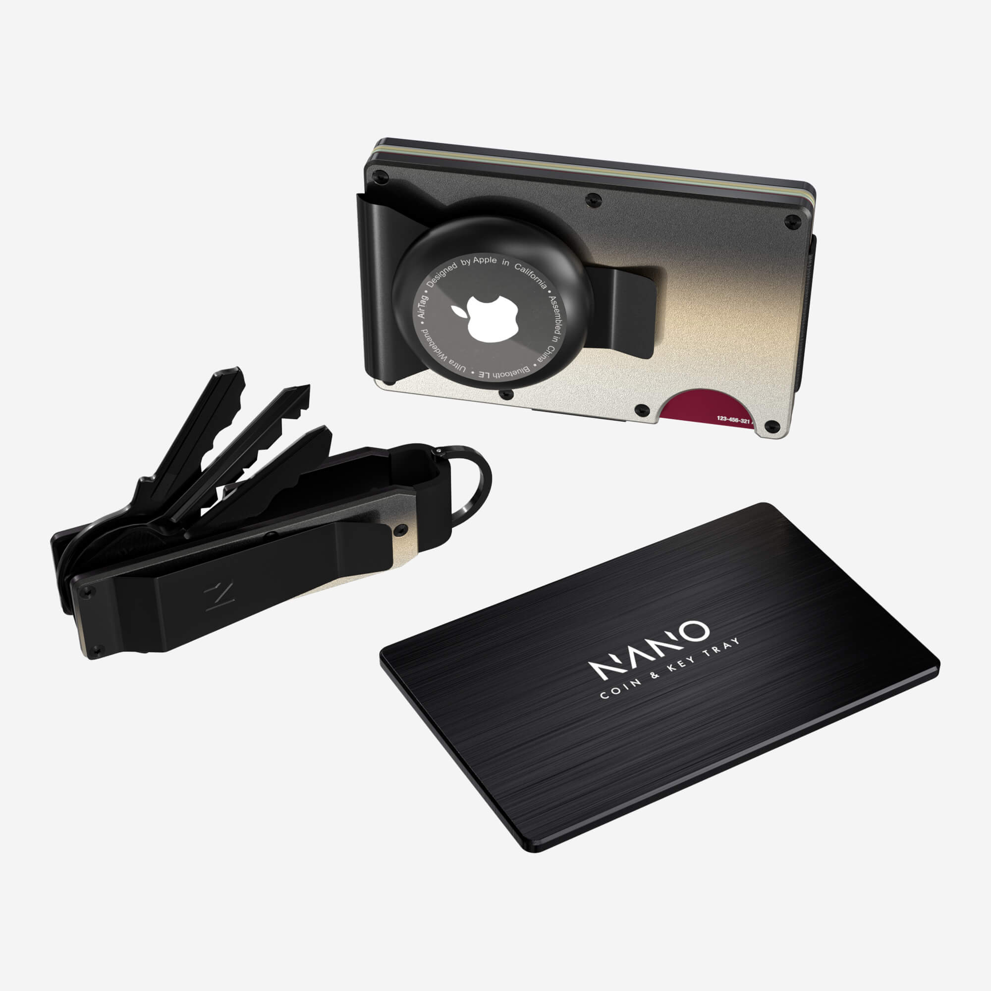 AirTag Money Clip Wallet (Onyx Eclipse) Ultimate Bundle