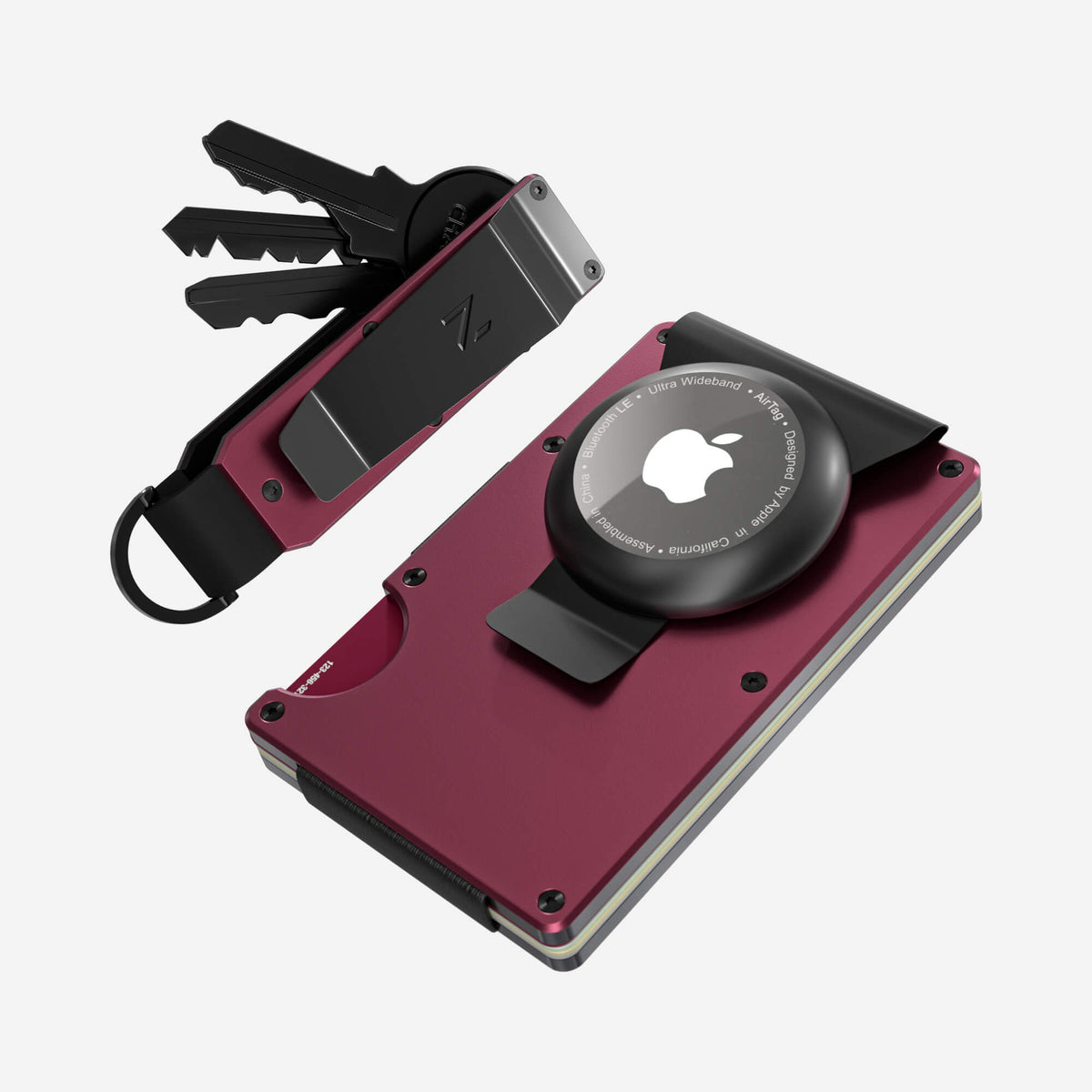AirTag Money Clip Wallet (Portofino Red) Everyday Bundle