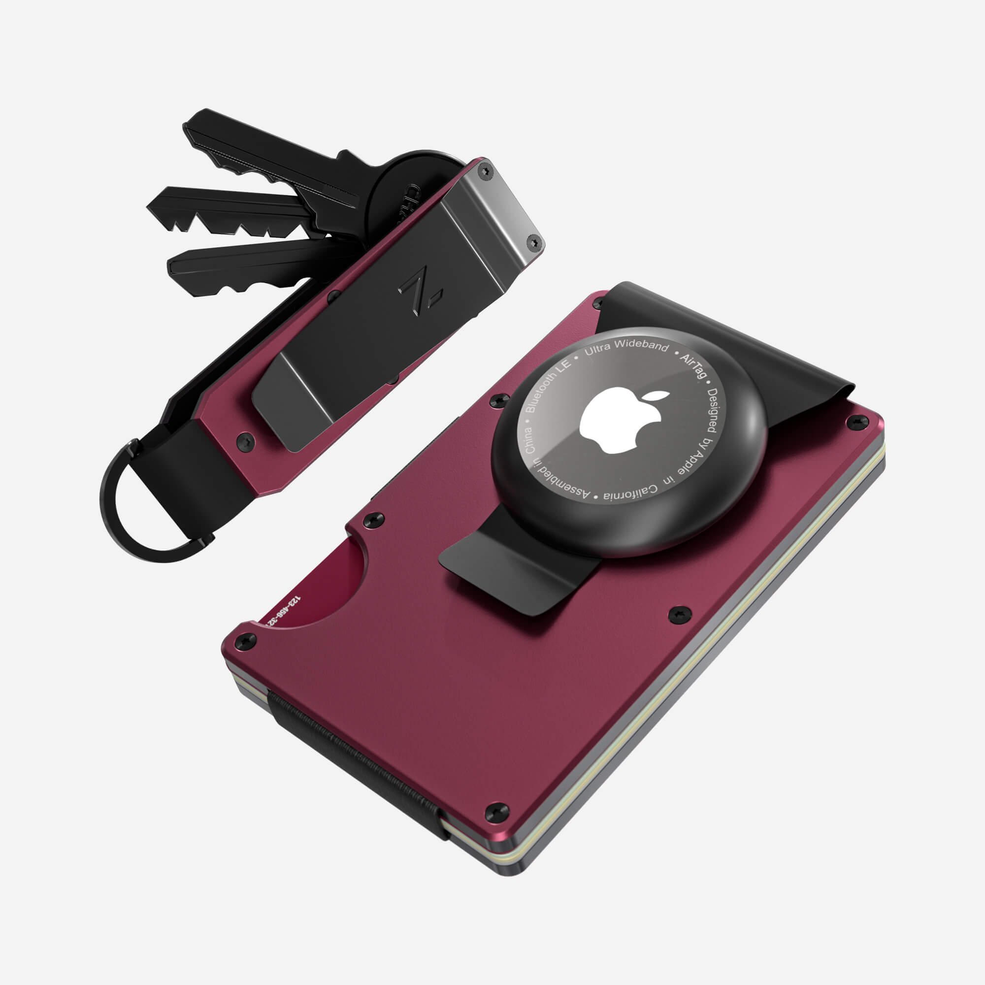 AirTag Money Clip Wallet (Portofino Red) Everyday Bundle