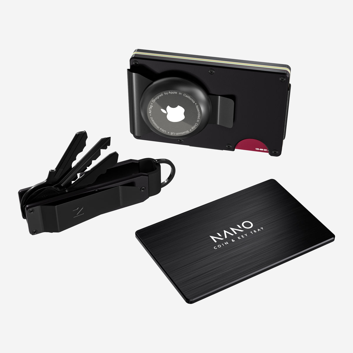 AirTag Money Clip Wallet (Phantom Black) Ultimate Bundle