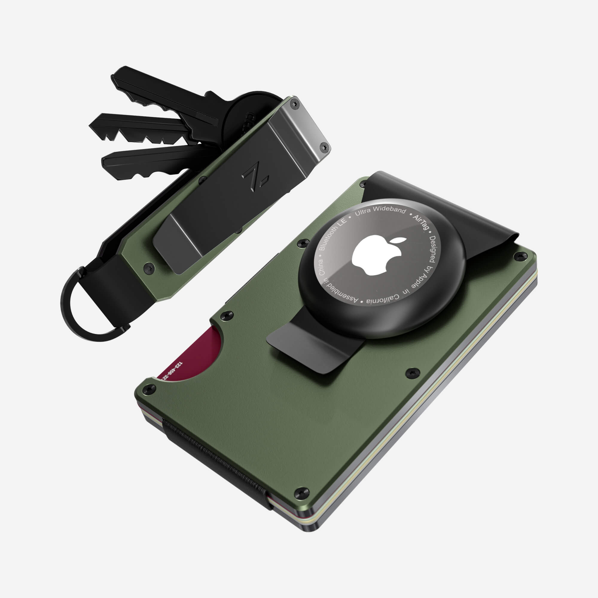 AirTag Money Clip Wallet (Heritage Green) Everyday Bundle