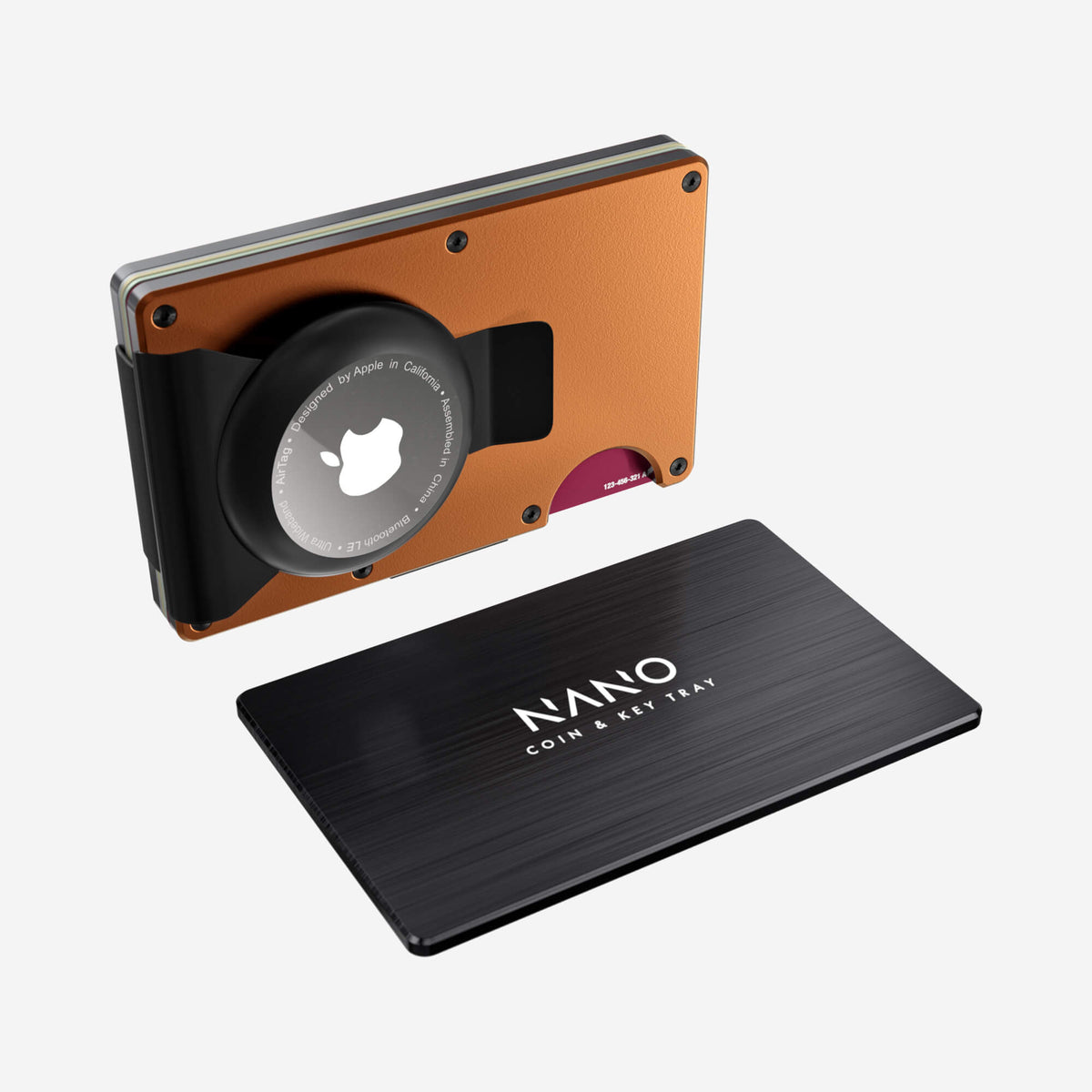AirTag Money Clip Wallet (Ventura Orange) Essential Bundle