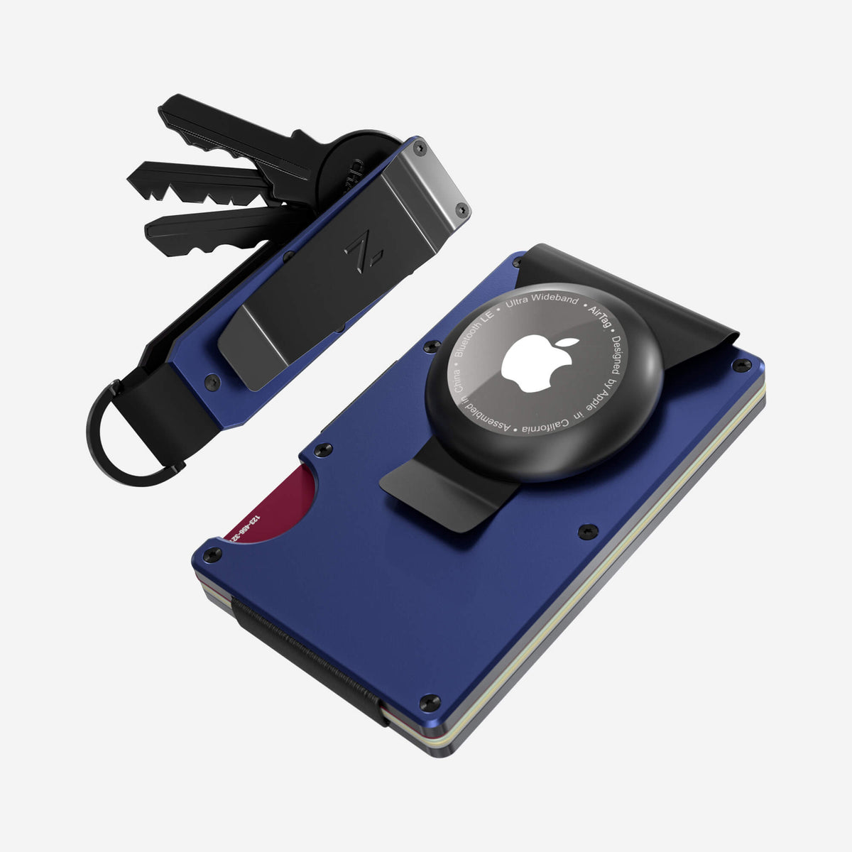 AirTag Money Clip Wallet (Skyfall Navy) Everyday Bundle