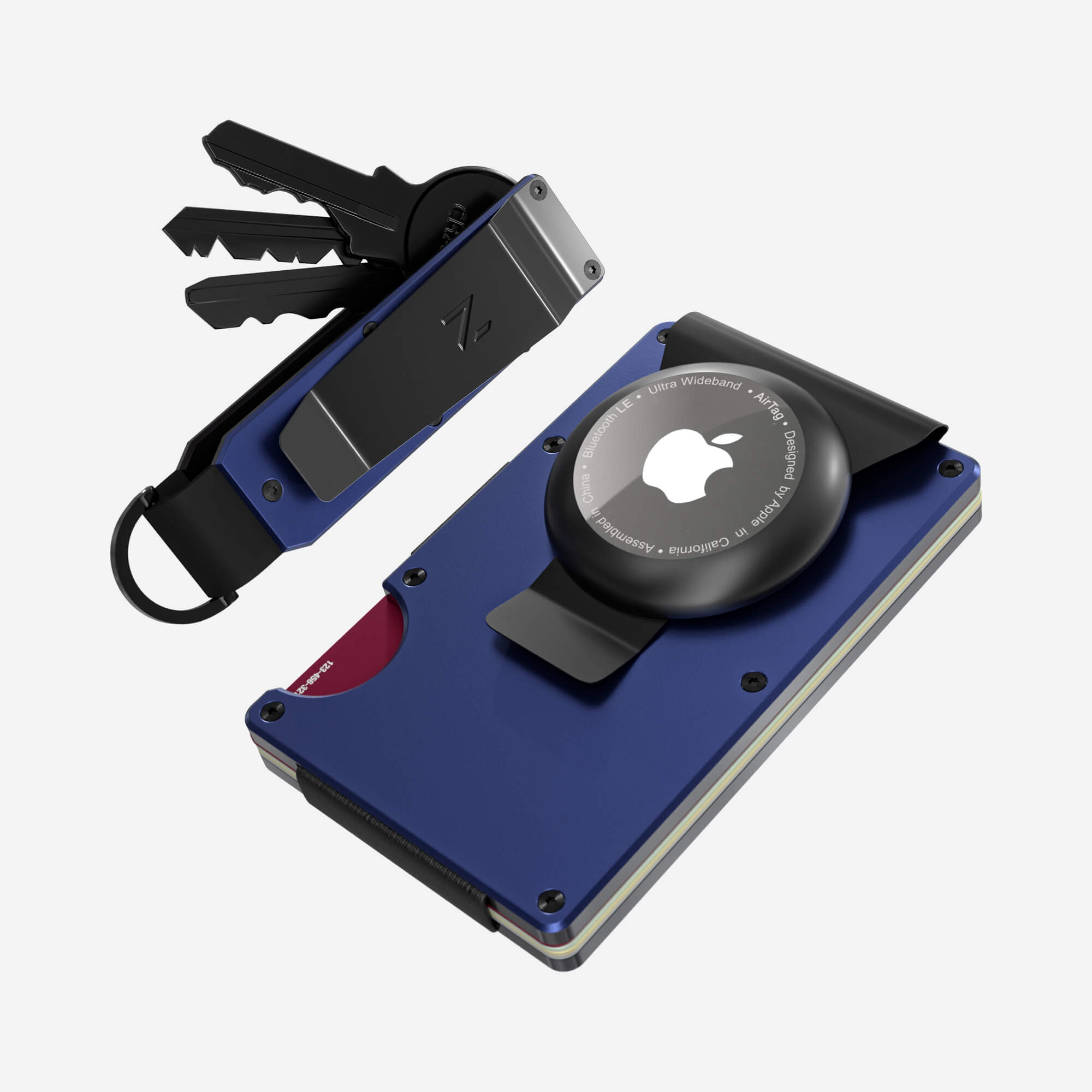 AirTag Money Clip Wallet (Skyfall Navy) Everyday Bundle