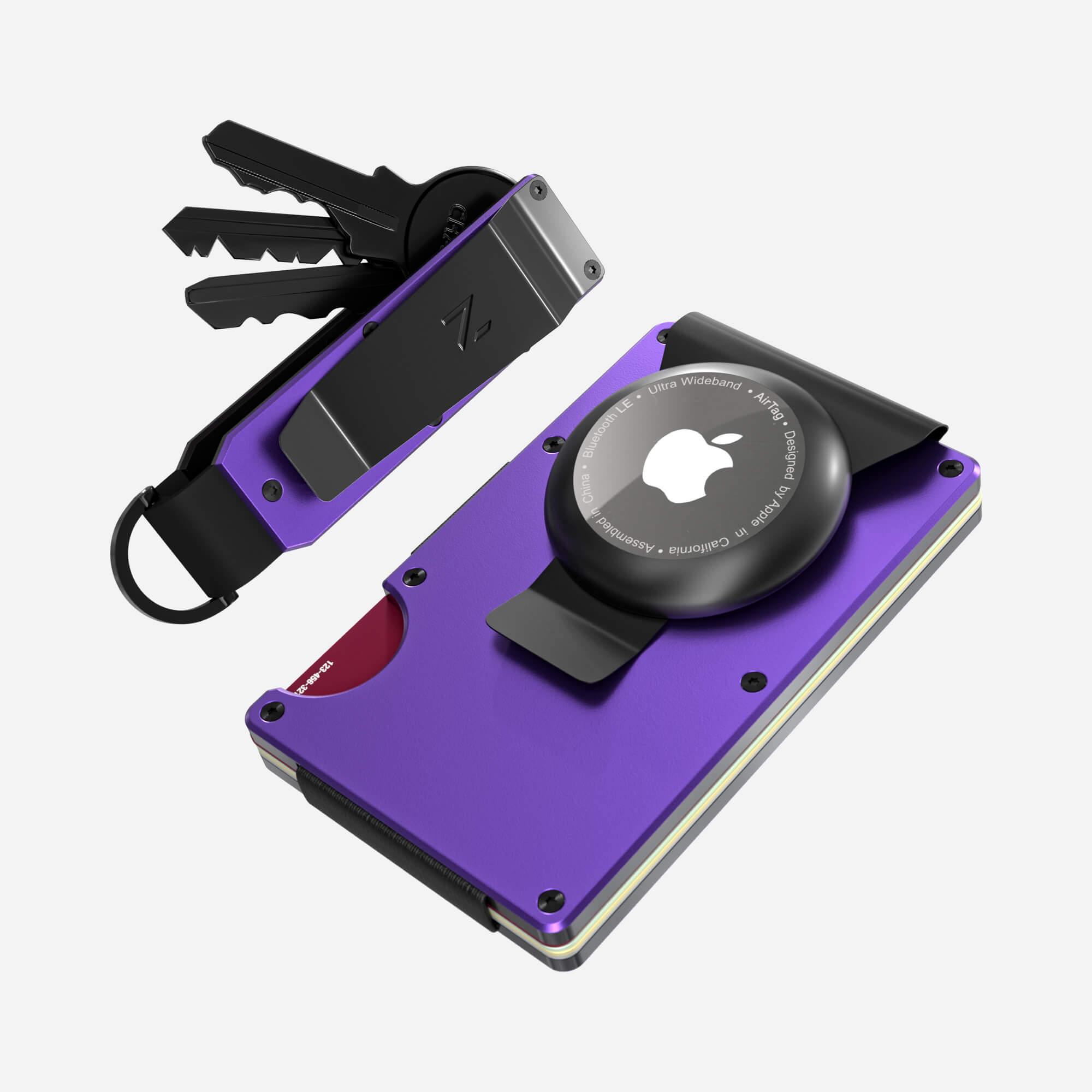 AirTag Money Clip Wallet (Nebula Purple) Everyday Bundle