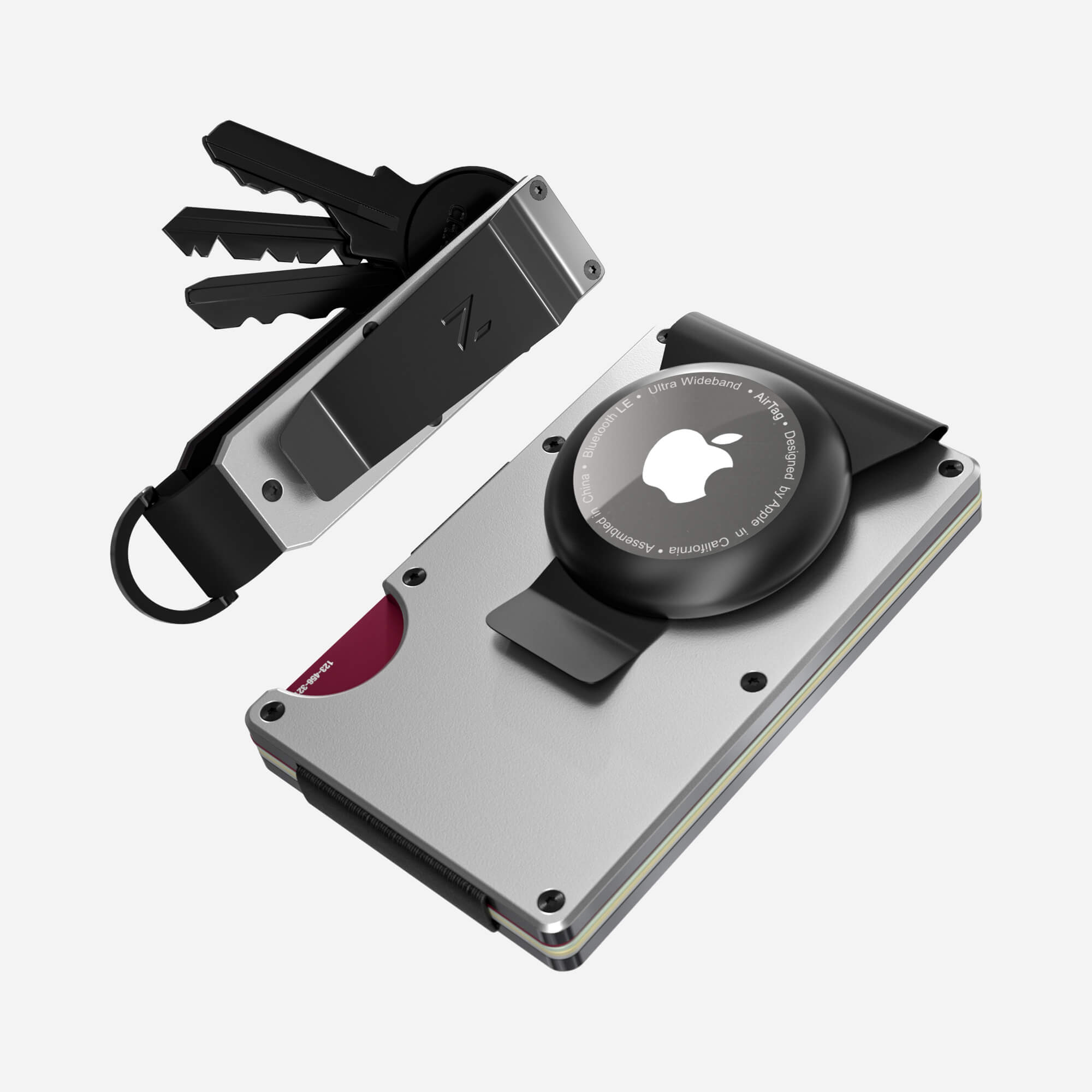 AirTag Money Clip Wallet (Ghost Silver) Everyday Bundle