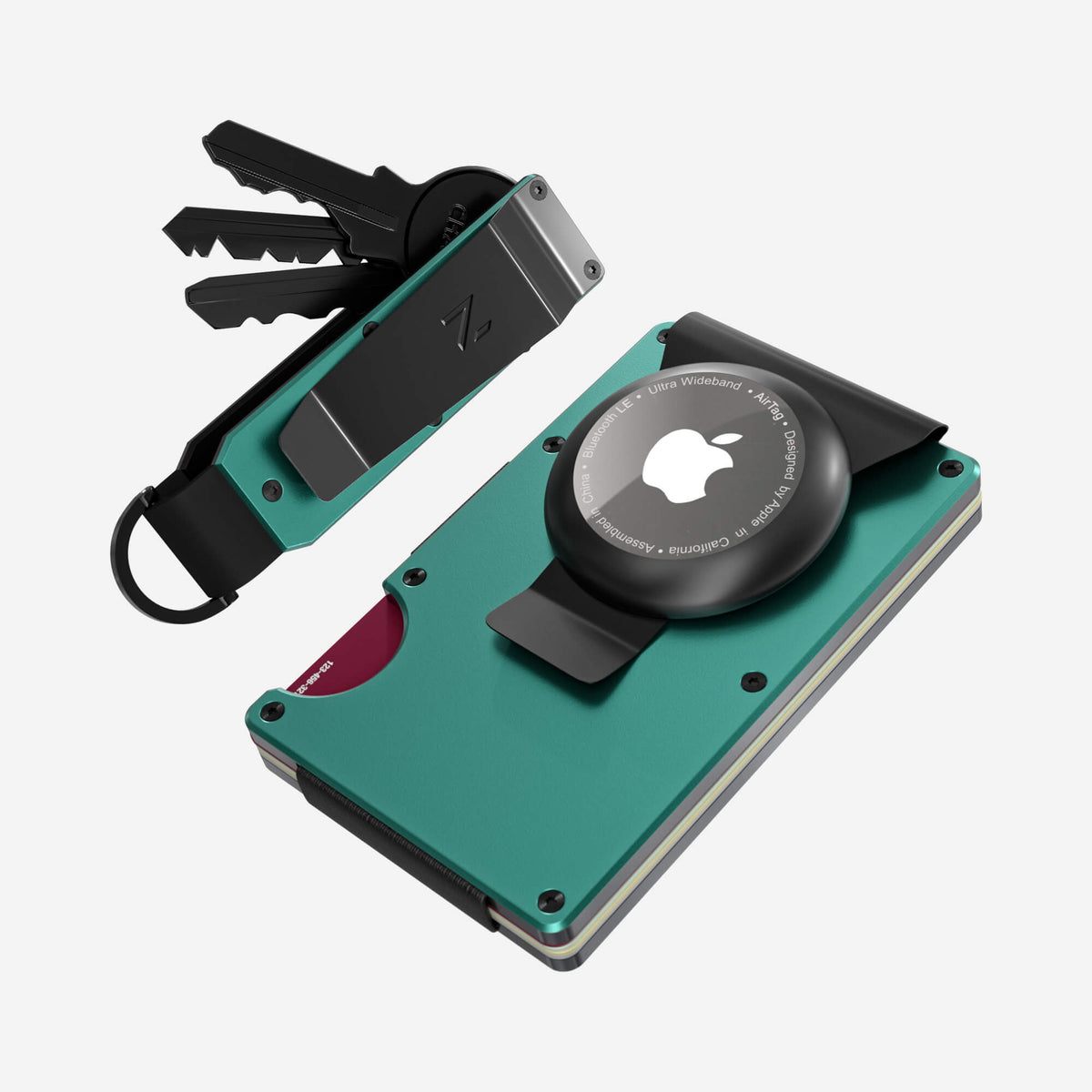 AirTag Money Clip Wallet (Racing Green) Everyday Bundle