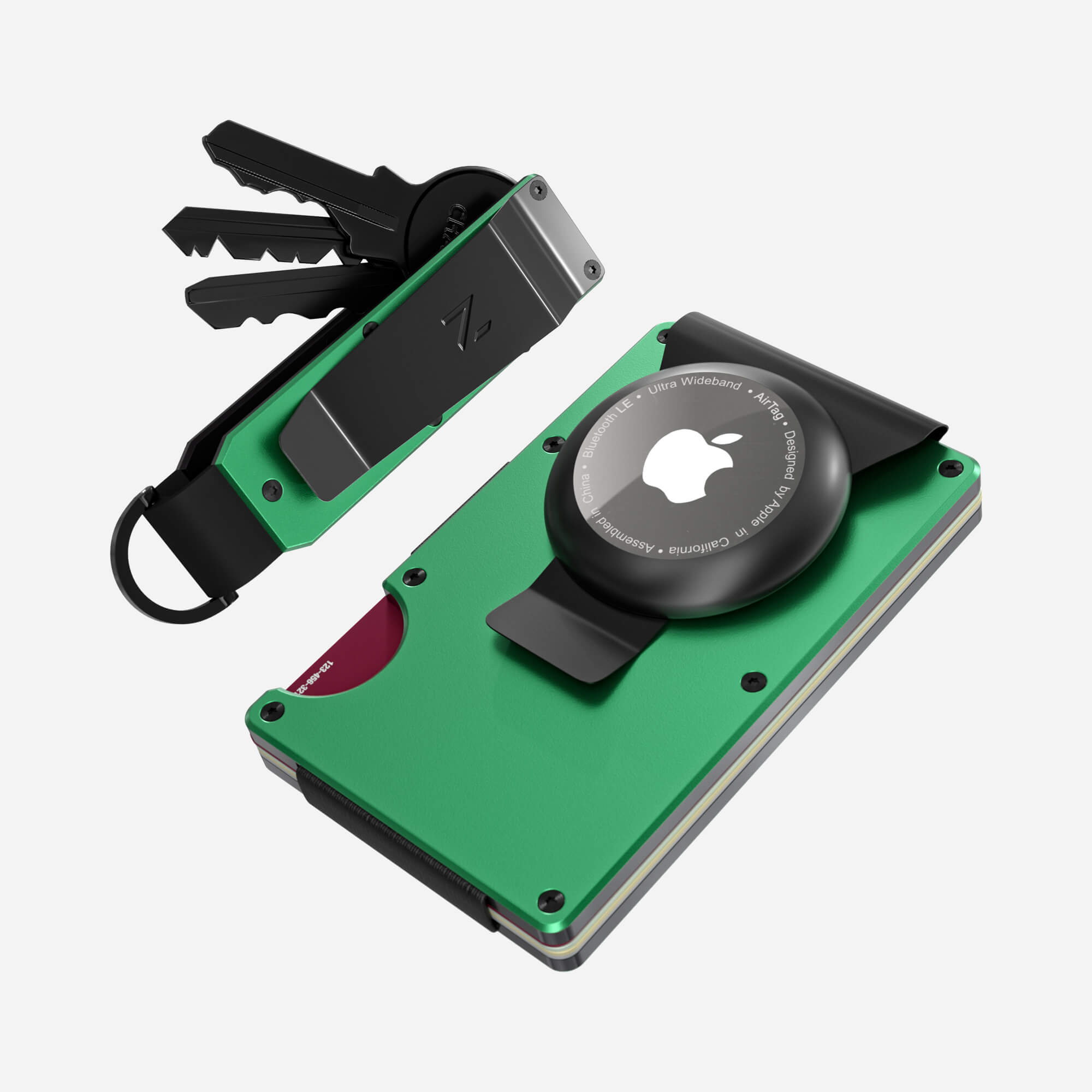 AirTag Money Clip Wallet (Viper Green) Everyday Bundle