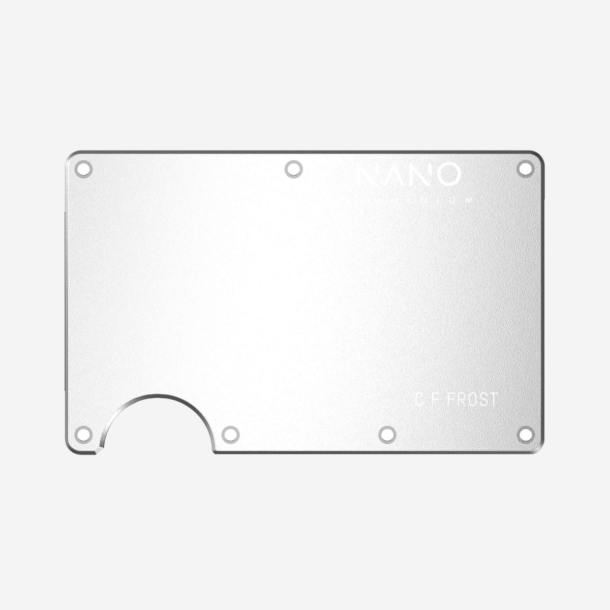 Personalised Front & Back Wallet Cover Plates (Ghost Silver)
