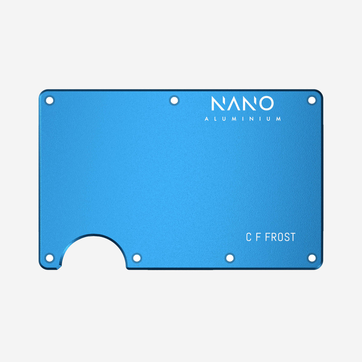 Personalised Front & Back Wallet Cover Plates (Velocity Blue)
