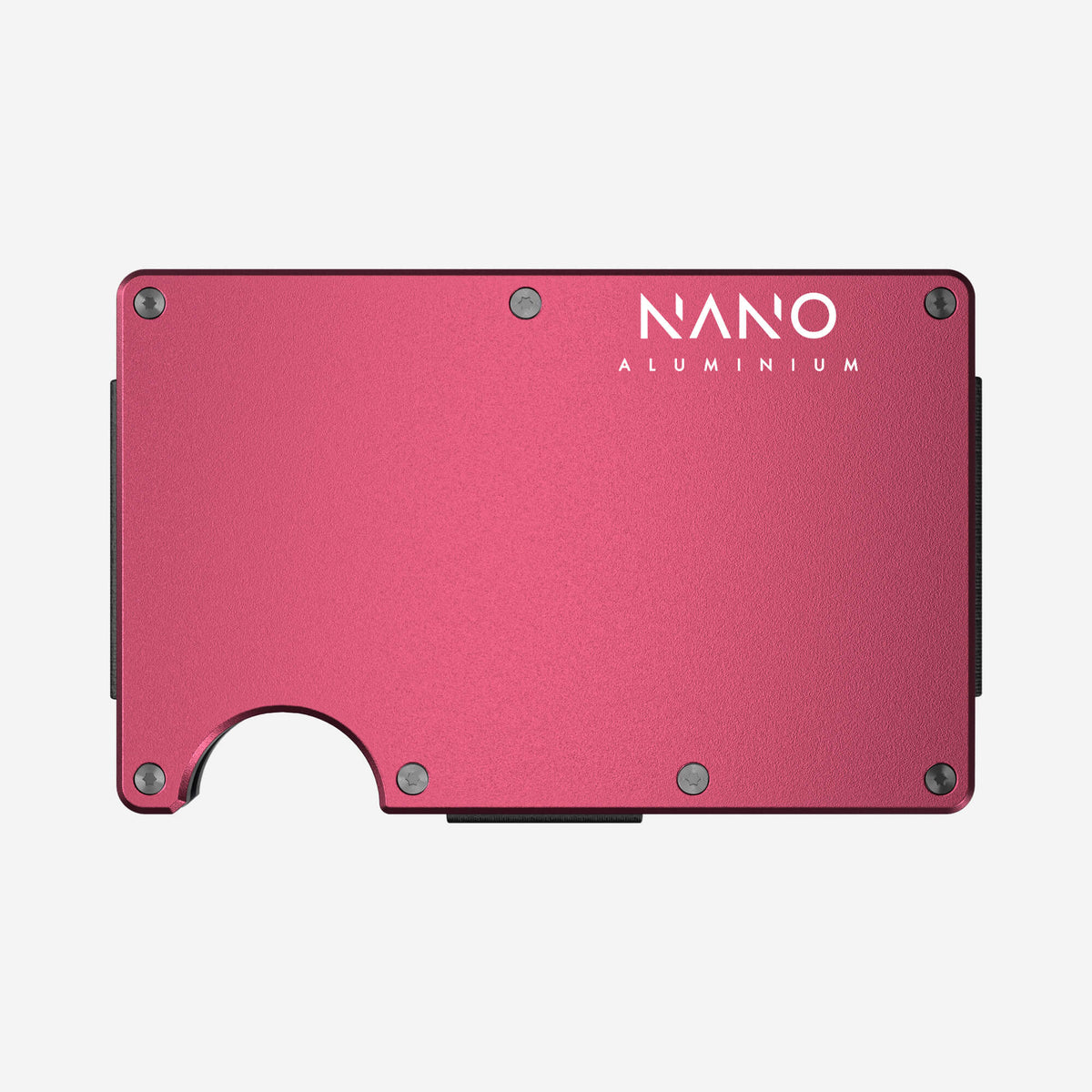 NANO Portofino Red aerospace aluminium money clip wallet — standard version without engraving