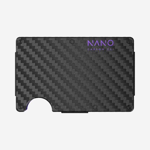 001 AirTag Cash Strap Wallet (Stealth Black/Nebula Purple)