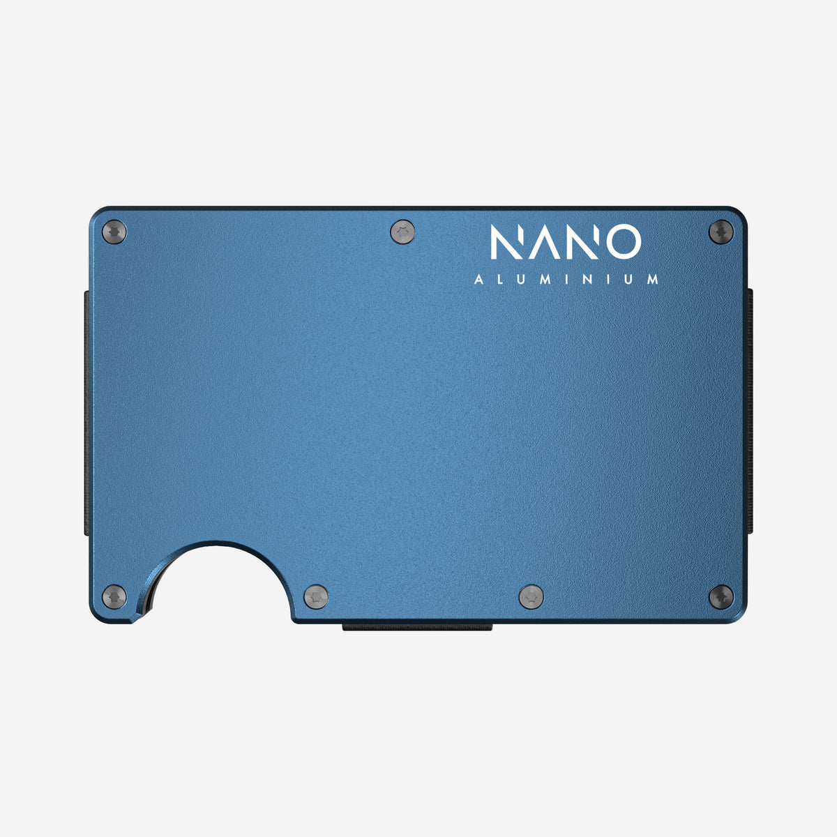 NANO Riviera Navy aerospace aluminium money clip wallet — standard version without engraving