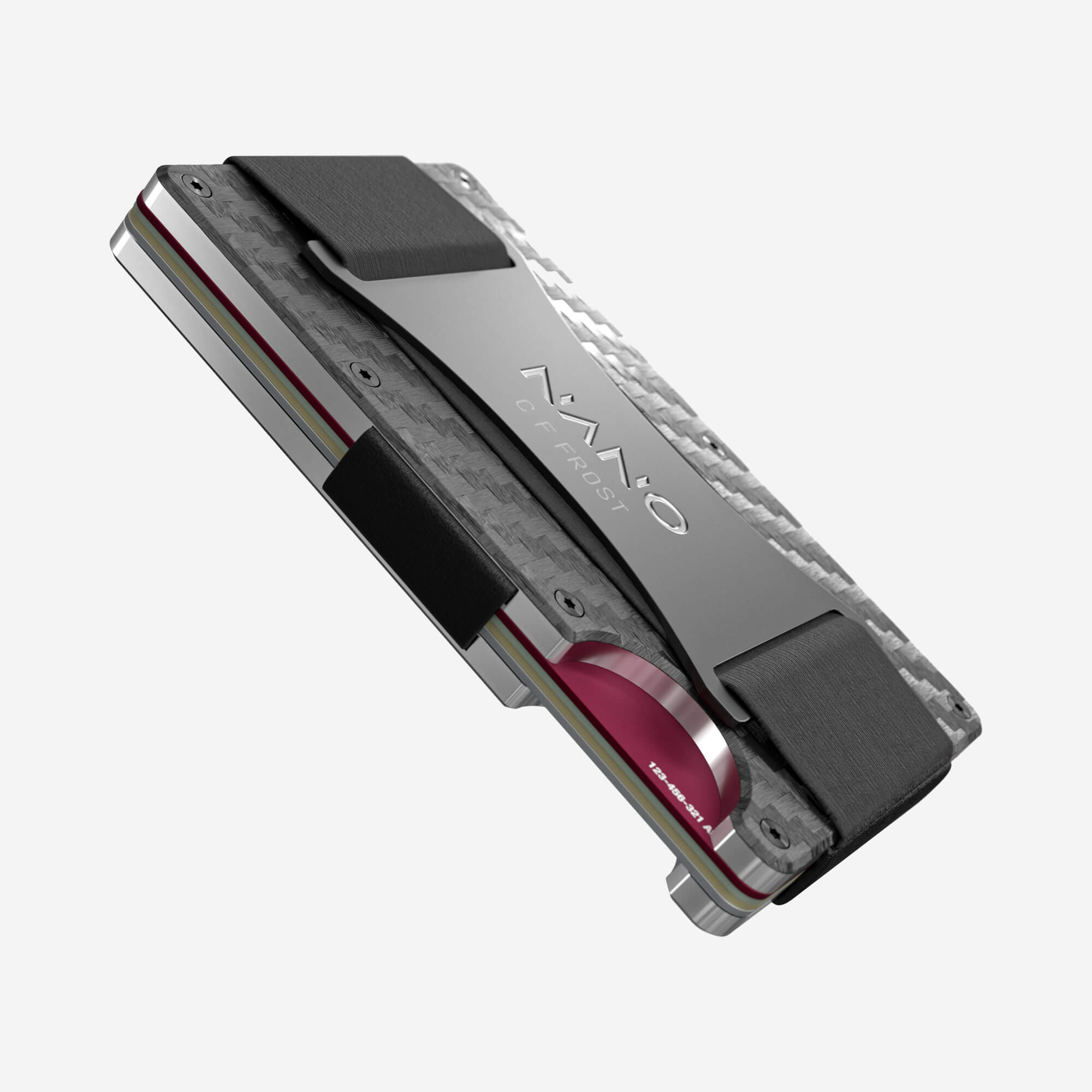 006 Personalised Cash Strap Wallet (Stealth Black/Ghost Silver)